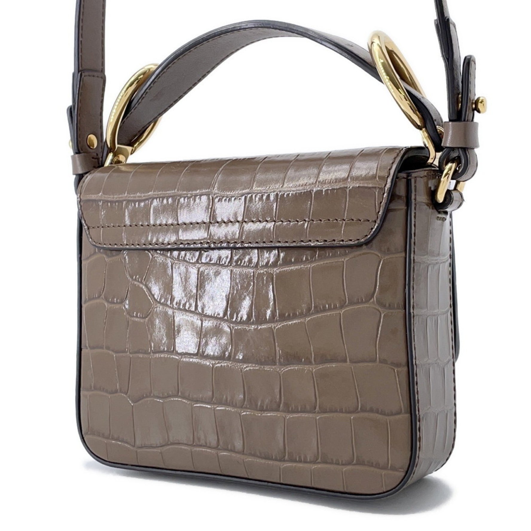 Chloé Chloe Shoulder Bag C Embossed Leather