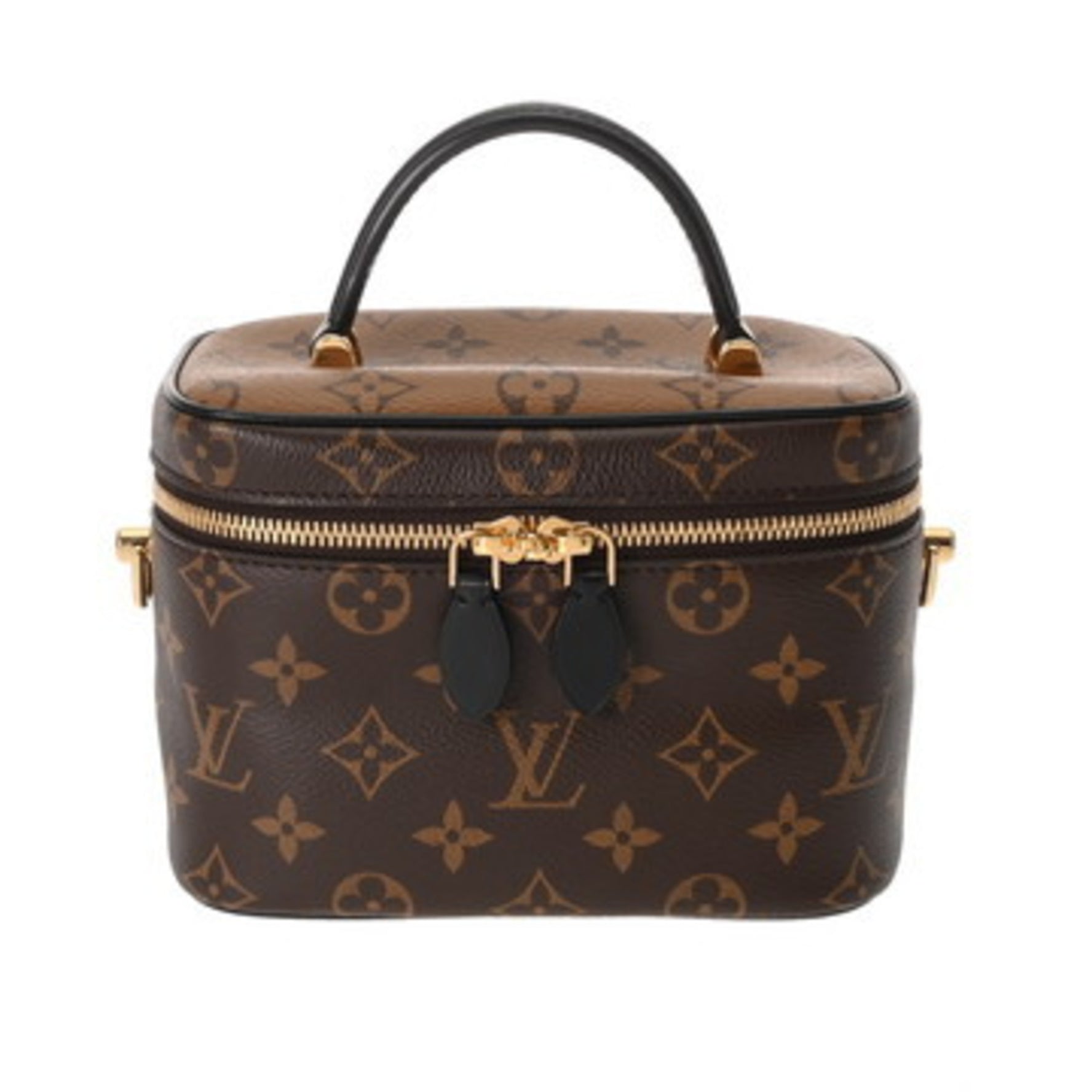 LOUIS VUITTON Monogram Reverse Vanity NV PM (Old Model, Brown) Canvas Bag