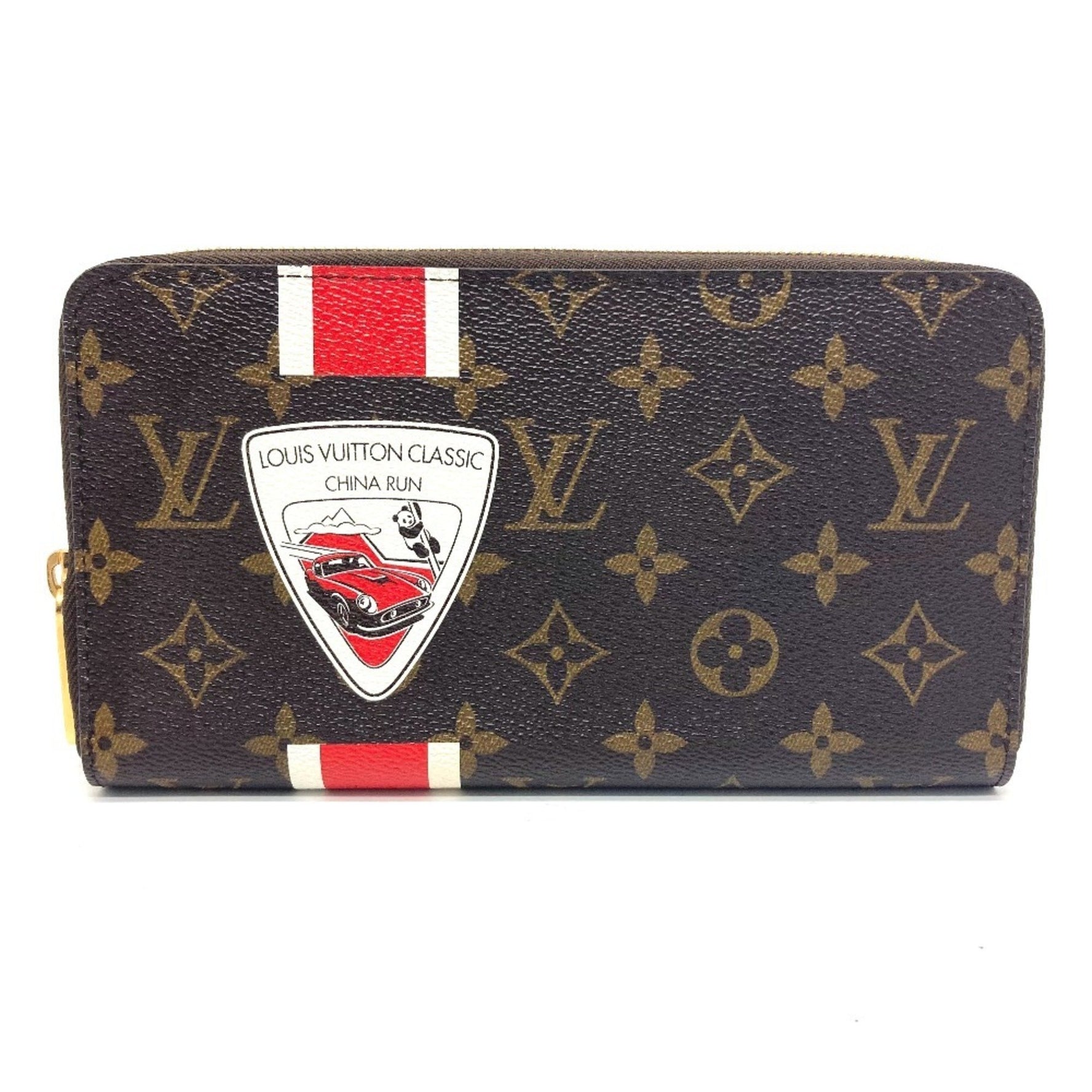 LOUIS VUITTON M66553 Monogram China Run Zippy Organizer Long Wallet in Canvas, Men's, Brown