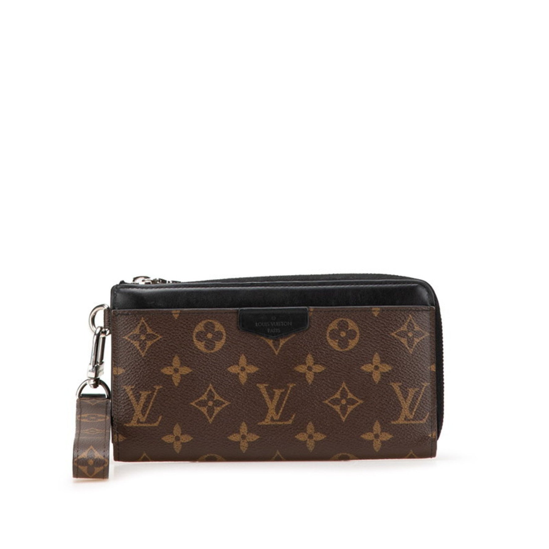 Louis Vuitton Monogram Macassar Zippy Dragonne L-shaped Zipper Long Wallet Brown and Black Leather