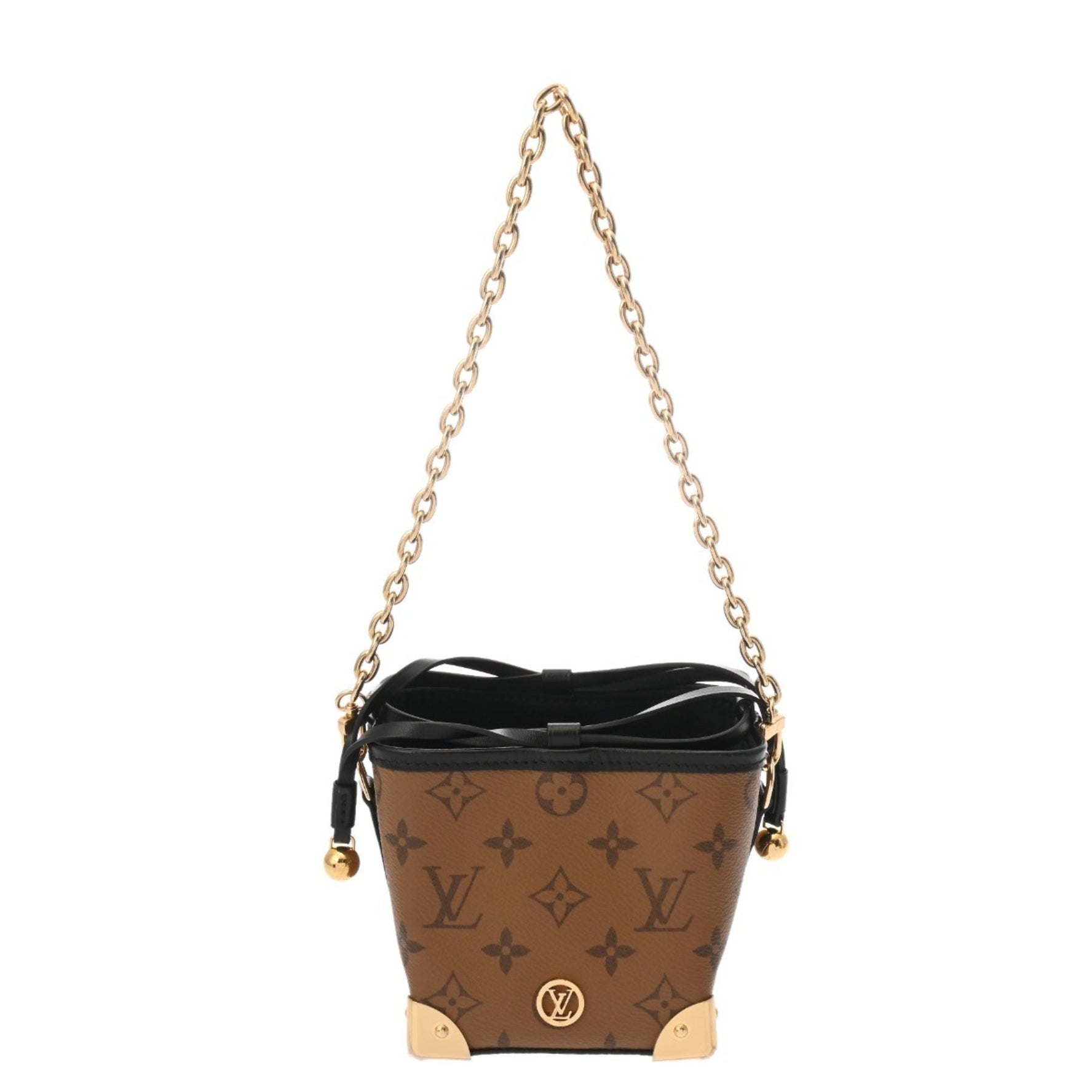 LOUIS VUITTON Monogram Reverse Noe Perse LV Charm Canvas Shoulder Bag, Like New