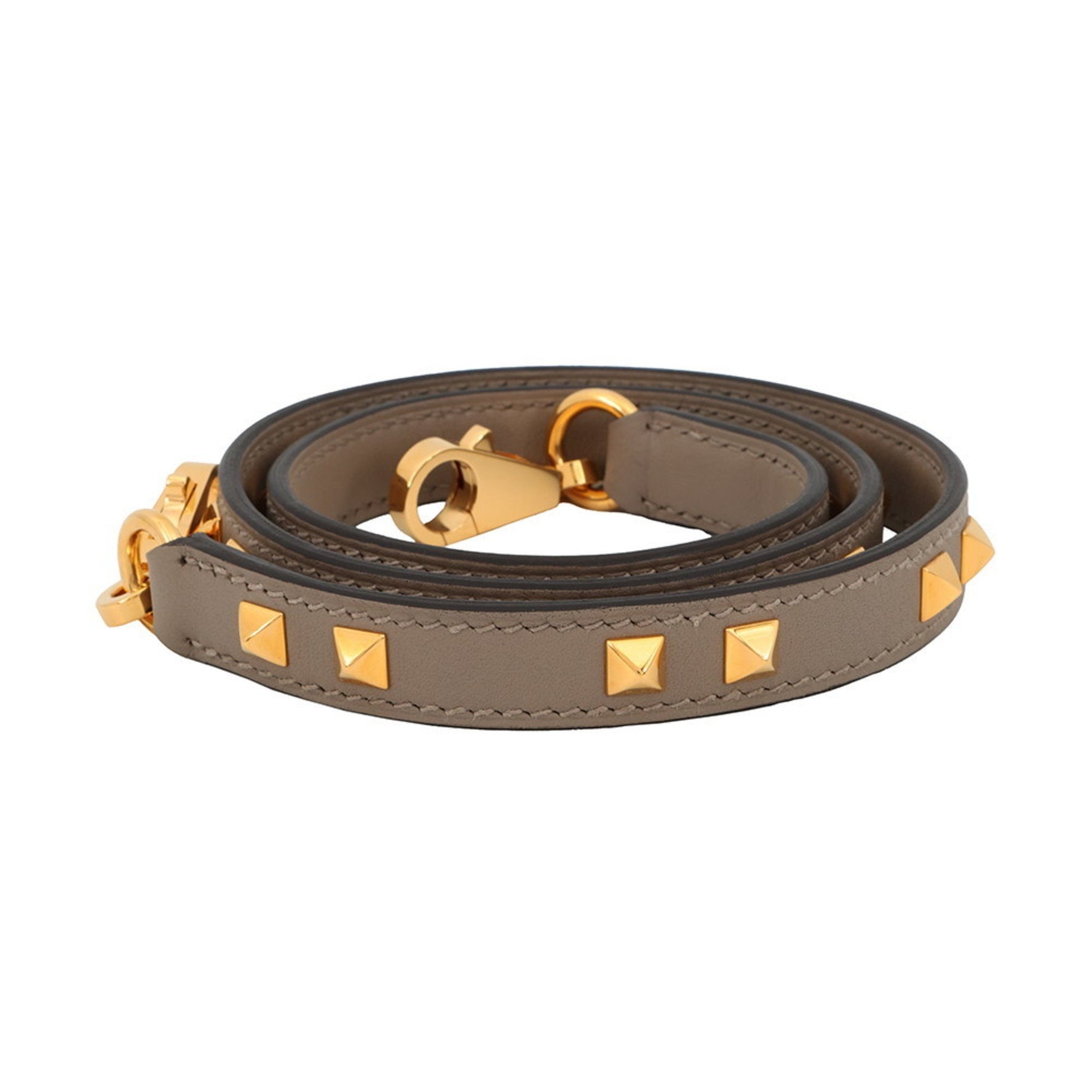 Hermes Hermès Mini Dog Shoulder Strap, Bandouliere, Etoupe, Swift, C Stamp