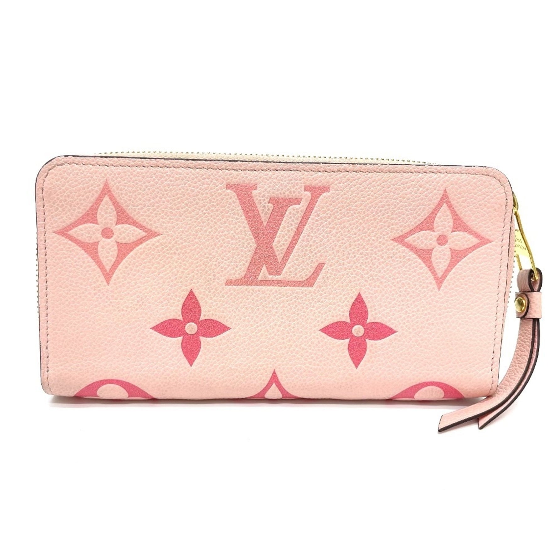 LOUIS VUITTON M80403 Monogram Empreinte by the Pool Zippy Wallet, Leather, Women's, Bouton de Rose/Pink, Gold Hardware