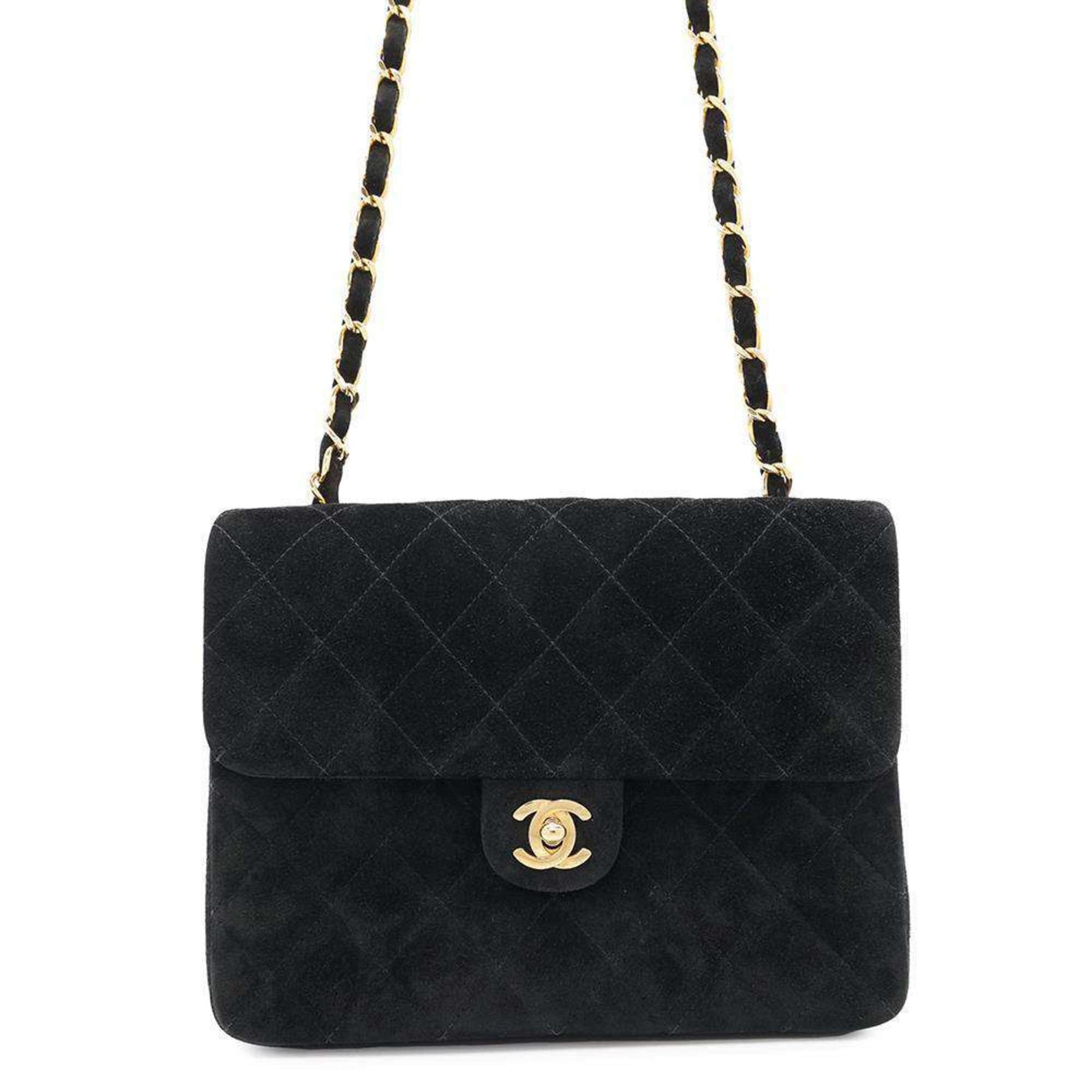 Chanel Chain Shoulder Bag Matelasse Coco Mark Single Flap Suede