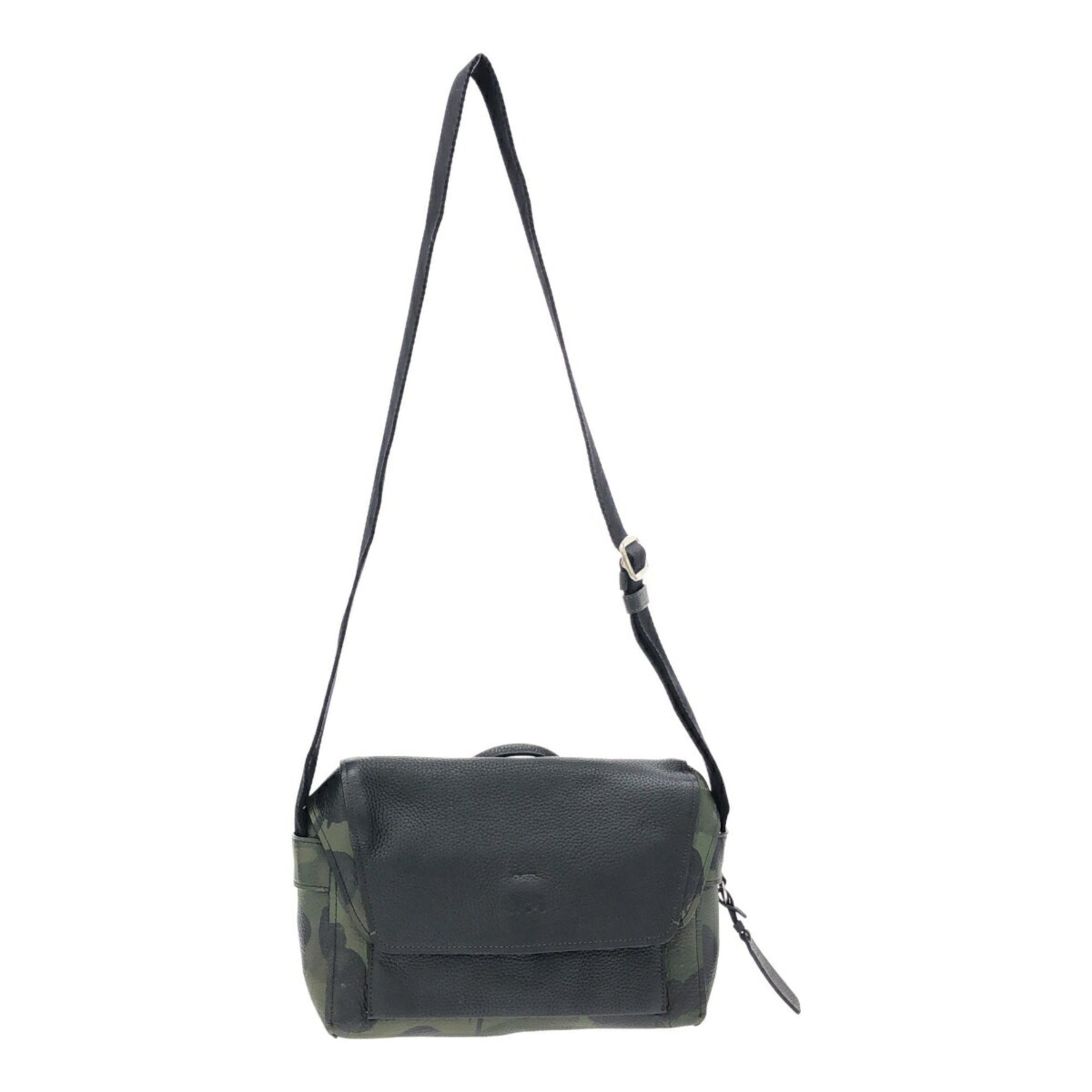COACH Manhattan Wild Beast Leather Shoulder Bag in Black/Khaki (Item - Available at Mikunigaoka Store
