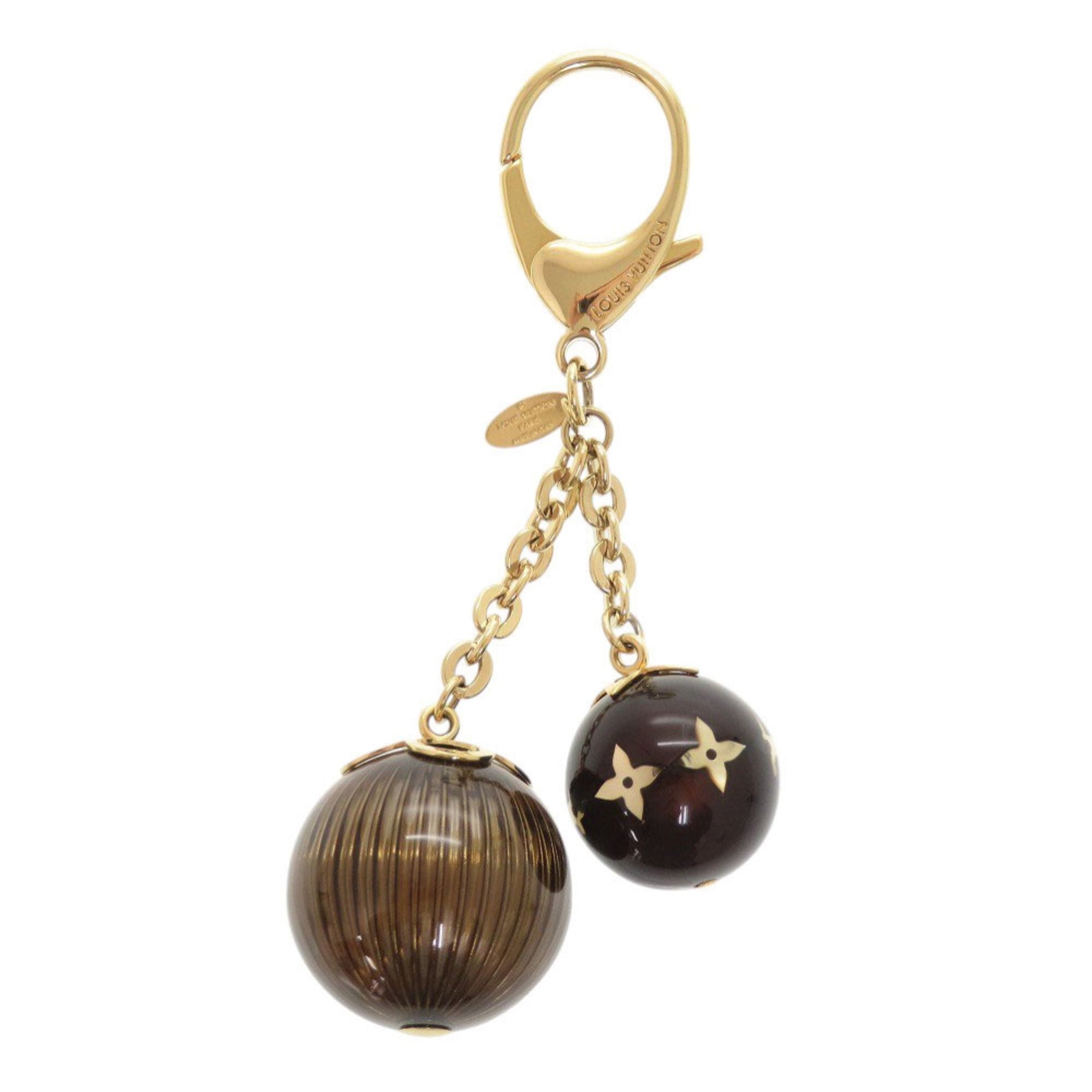 Louis Vuitton Metal Brown and Gold Bag Charm Keychain 0071 LOUIS VUITTON