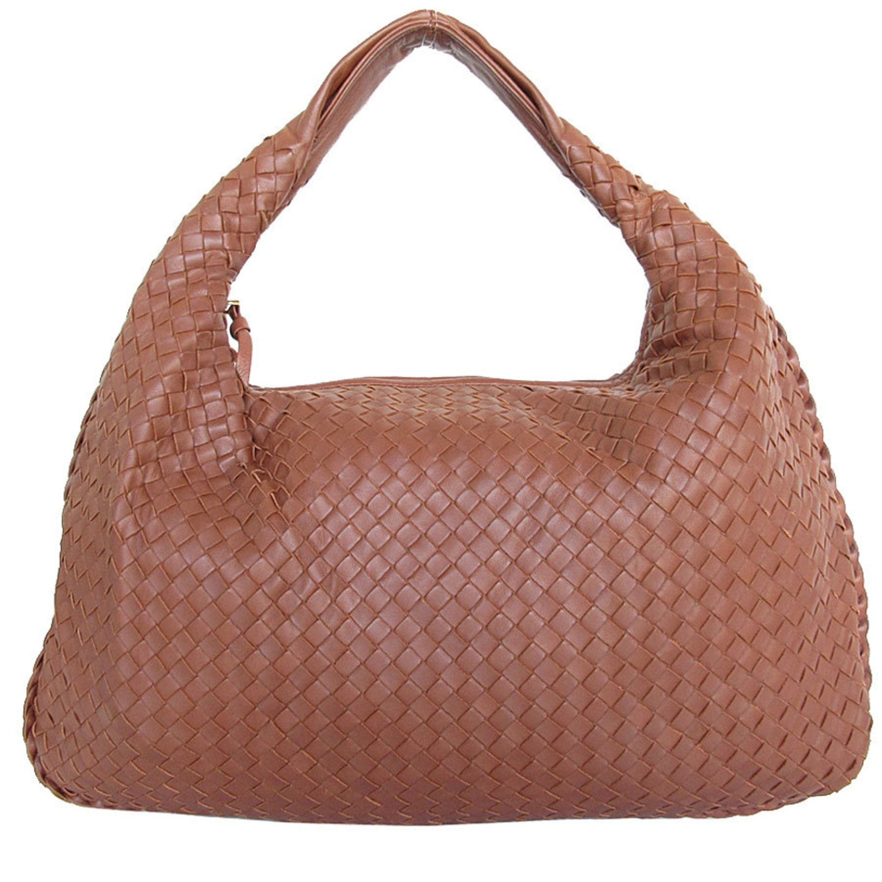 Bottega Veneta Shoulder Bag in Intrecciato Leather, and Gold