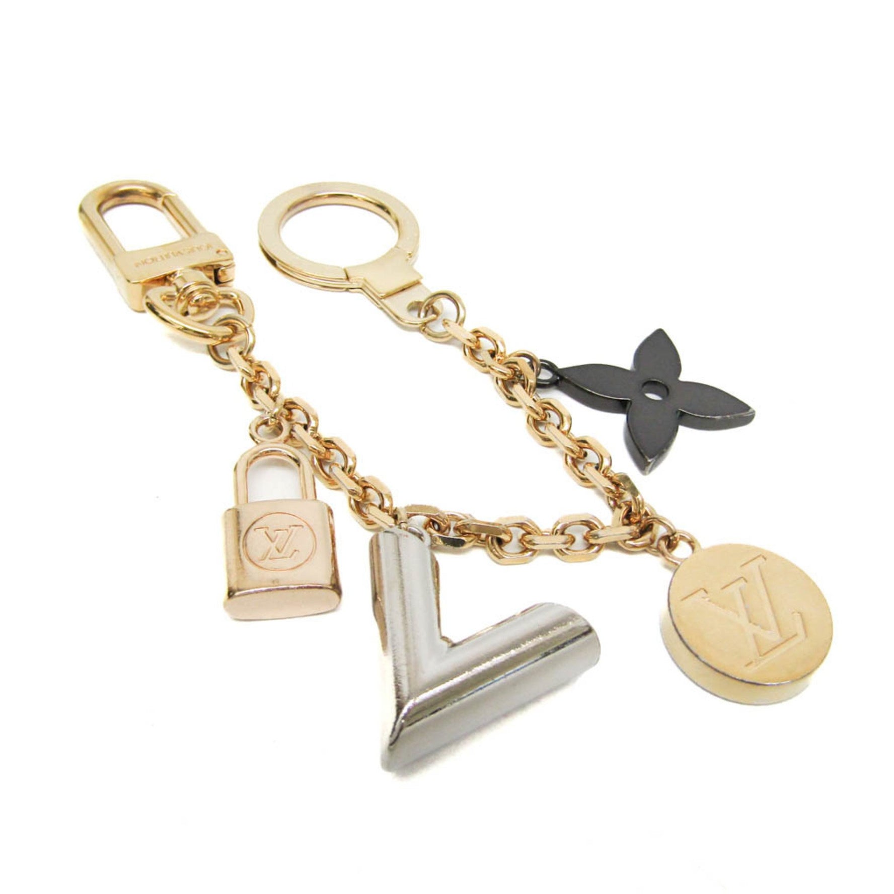 Louis Vuitton Chain Kaleido V Holder Keyring (Gold)