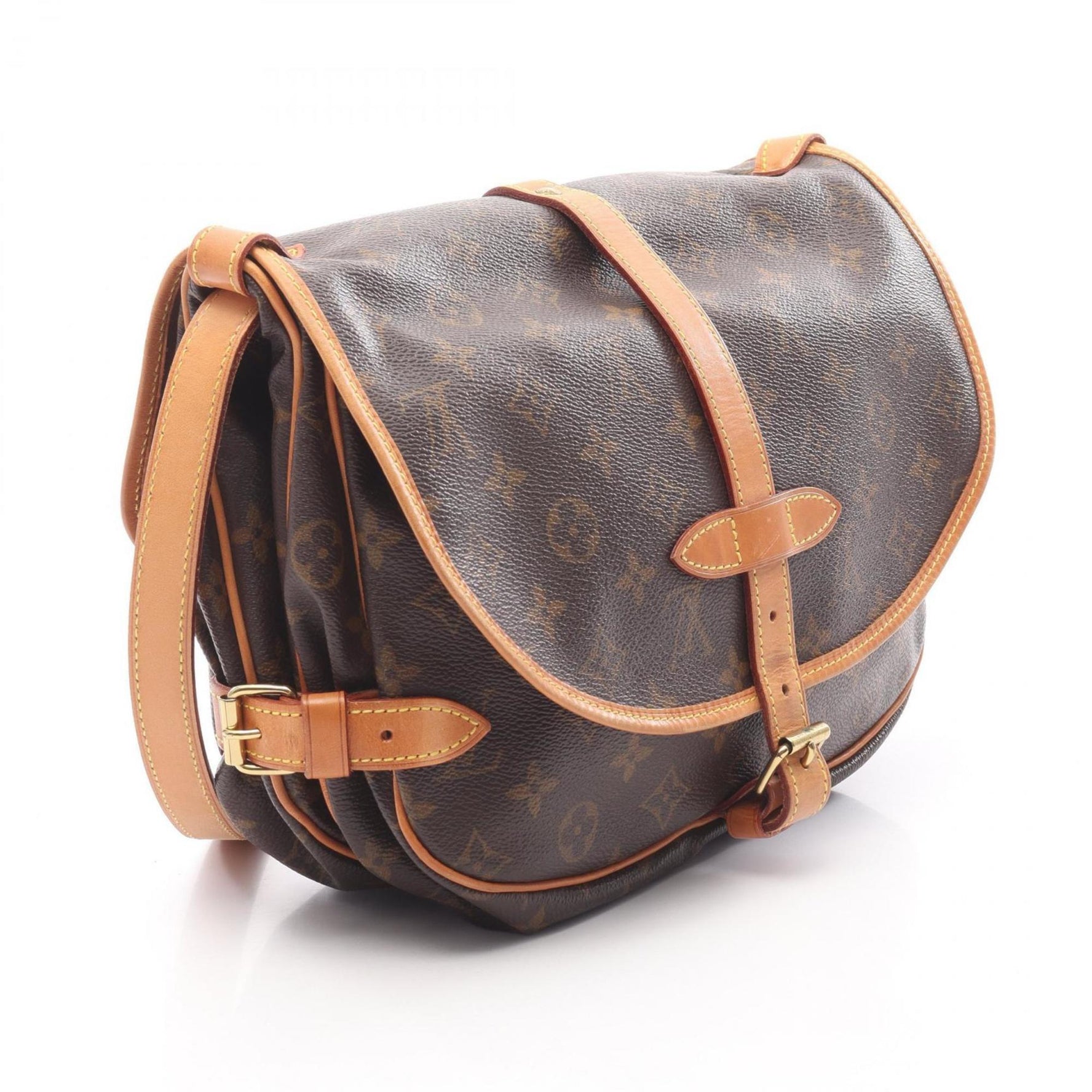 Louis Vuitton Saumur 30 Shoulder Bag, Coated Canvas and Leather, Monogram, Brown