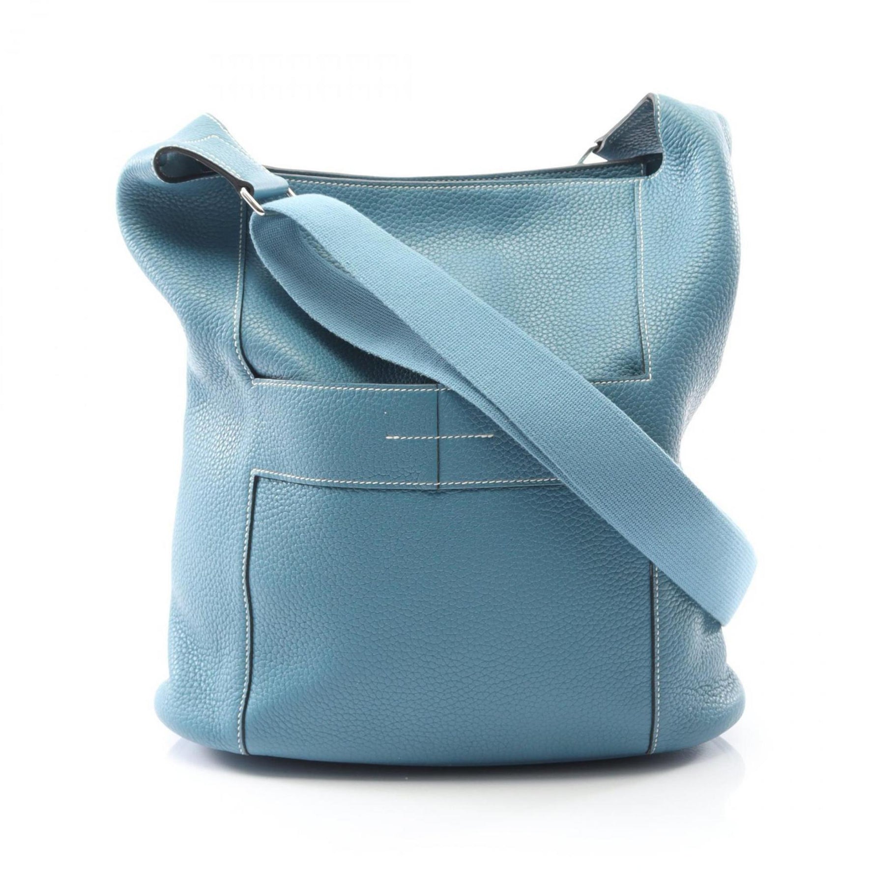 Hermes Hermès Good News GM Shoulder Bag in Taurillon Clemence Leather, Blue