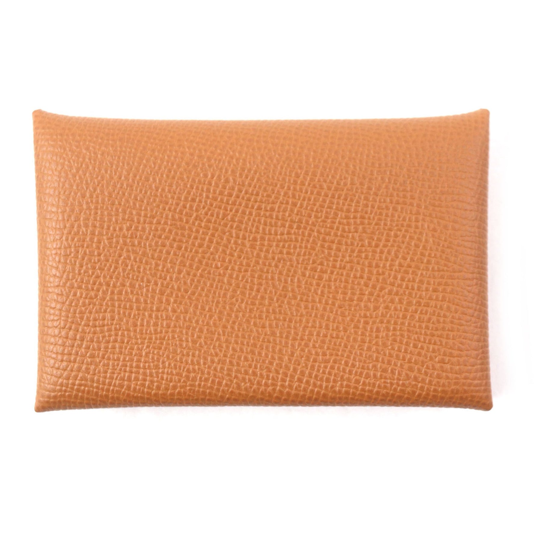 HERMES Calvi Epsom Leather Business Card Holder/Card Case/Wallet/Coin Case, B Stamp, Box Included, Made in France