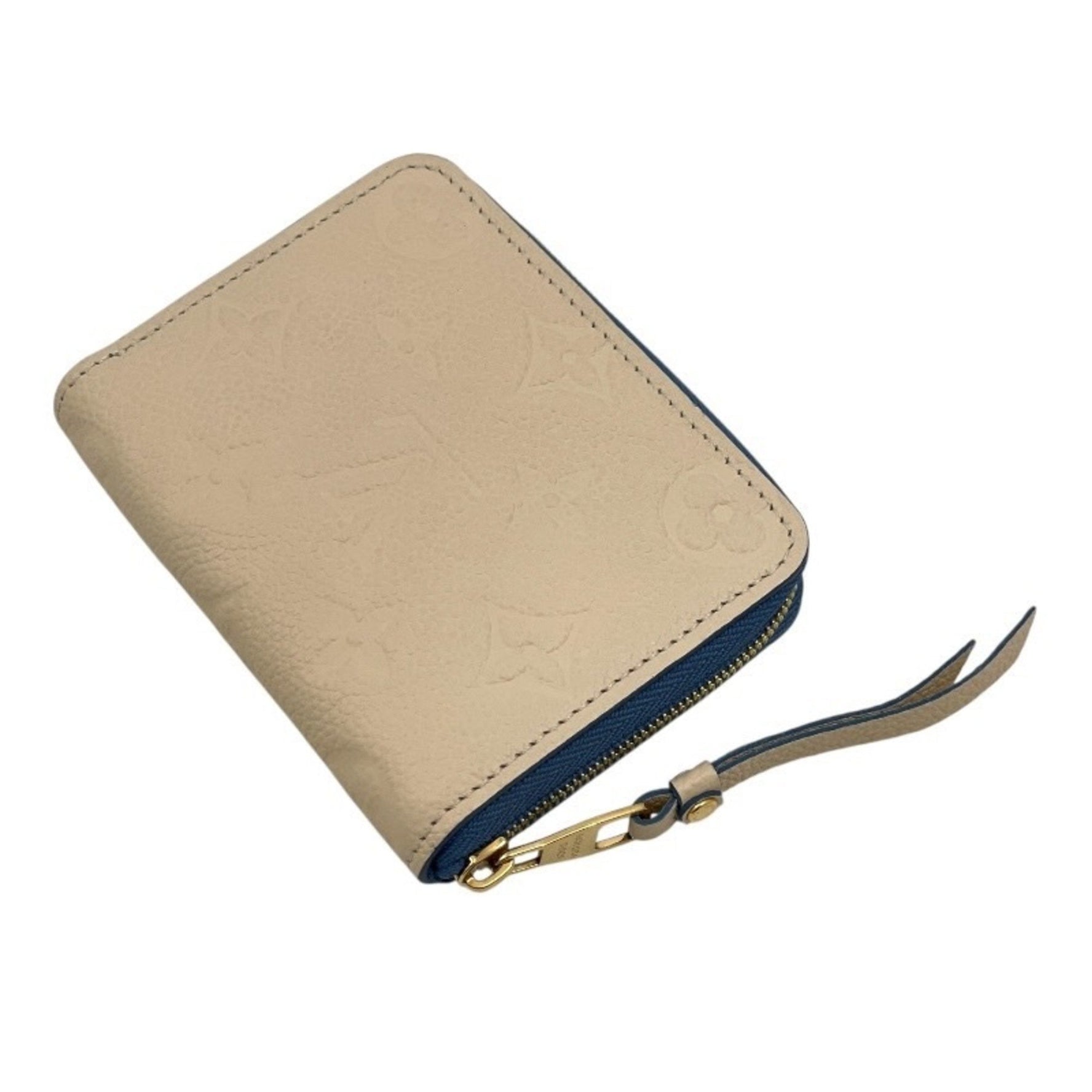 Louis Vuitton Zippy Coin Purse Leather Wallet/Coin Case Monogram Empreinte Zip-Around Creme