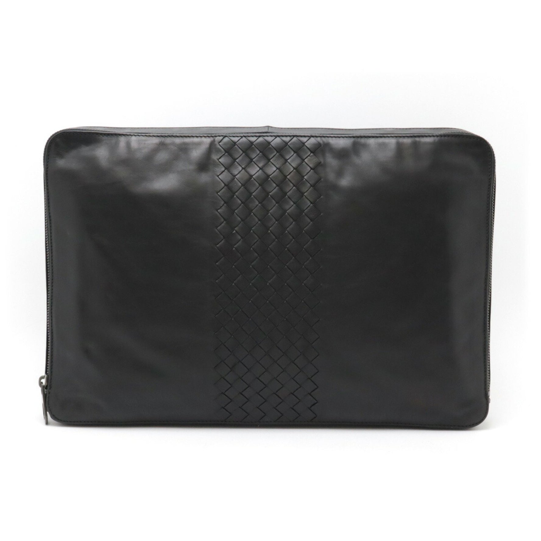 BOTTEGA VENETA Bottega Veneta Intrecciato Clutch Bag Second Leather Black