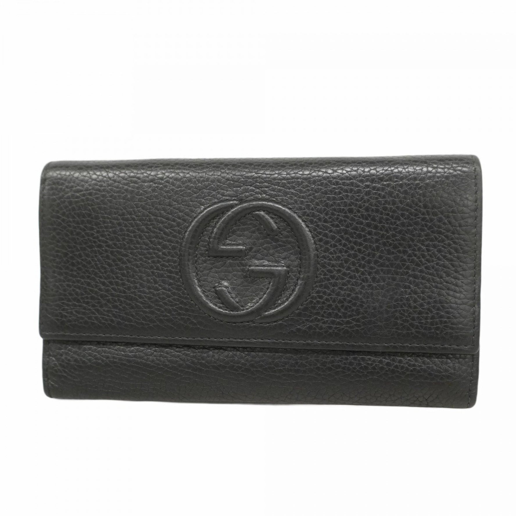 Gucci Interlocking G Long Wallet Leather Champagne