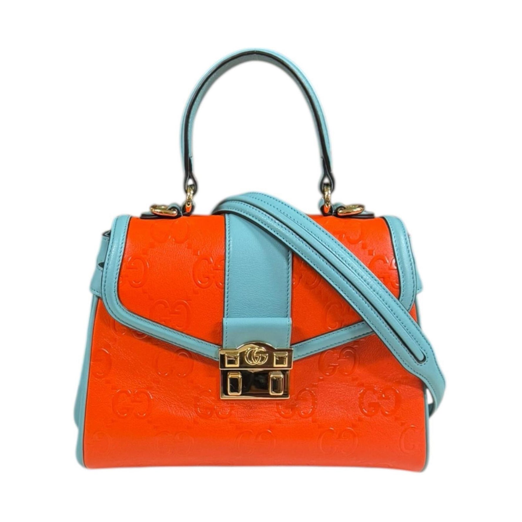 Gucci Small Shoulder Bag Leather Orange