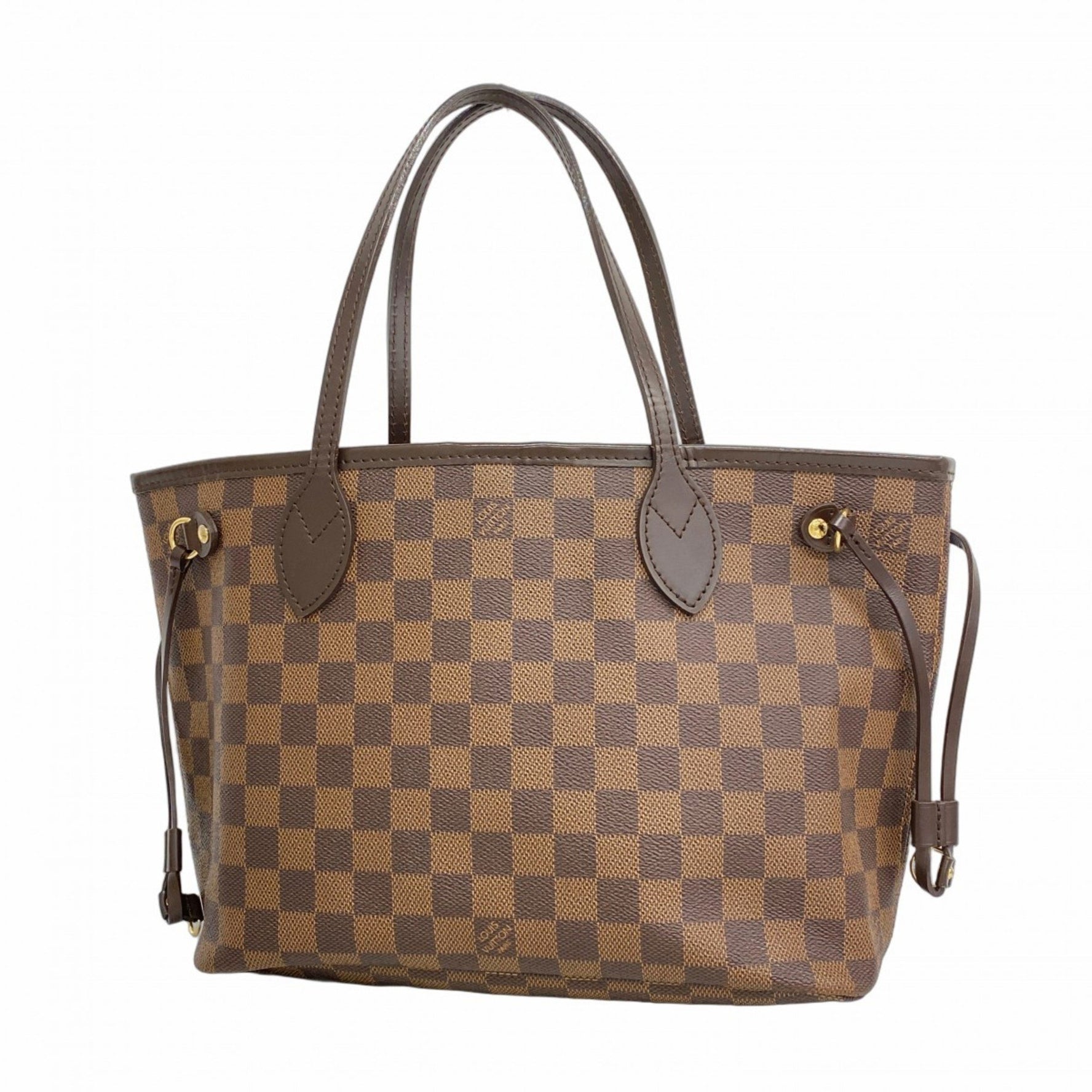 Louis Vuitton Damier Neverfull PM Tote Bag N51109 Ebene for Women