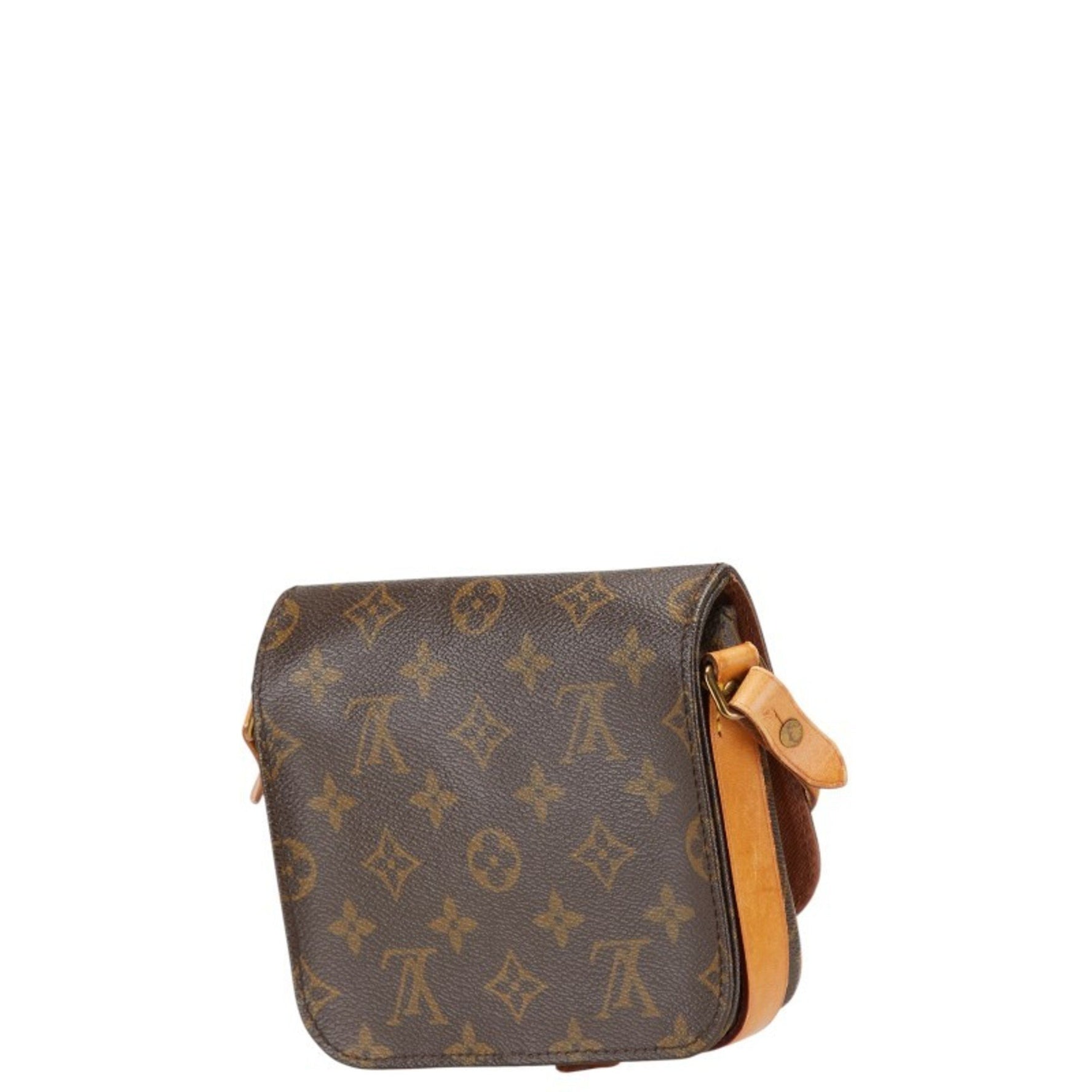 Louis Vuitton Monogram Mini Cartouchiere Crossbody Shoulder Bag Leather LOUIS VUITTON