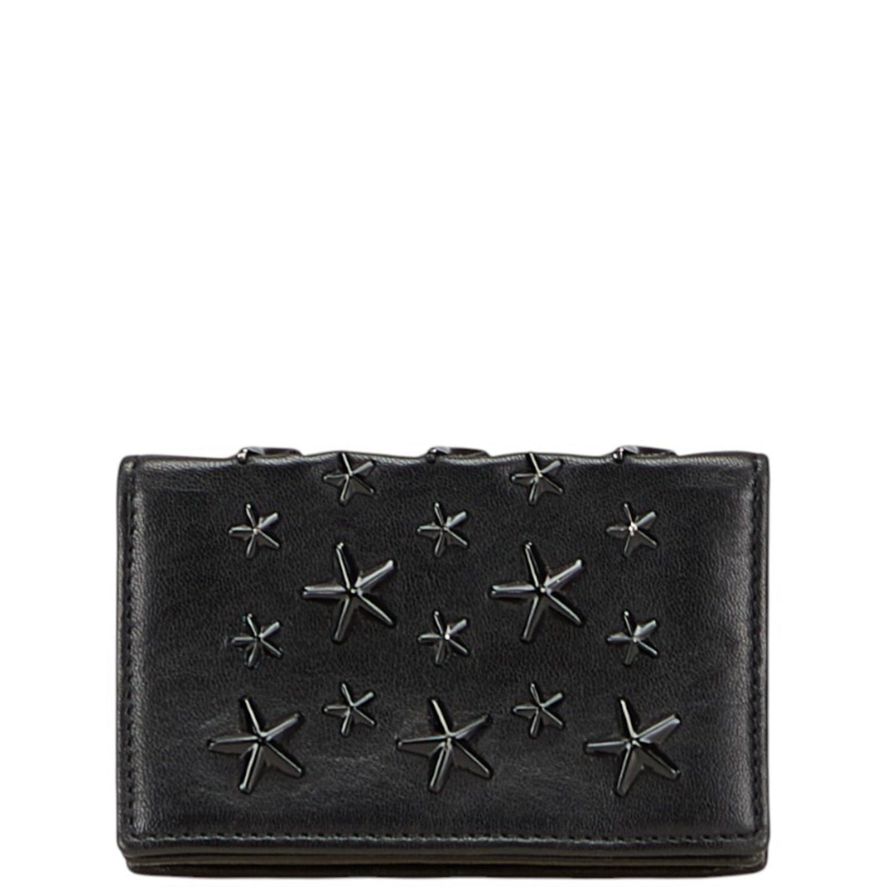 Jimmy Choo Star Studs Business Card Case/Card Case/Coin Purse Leather JIMMY CHOO