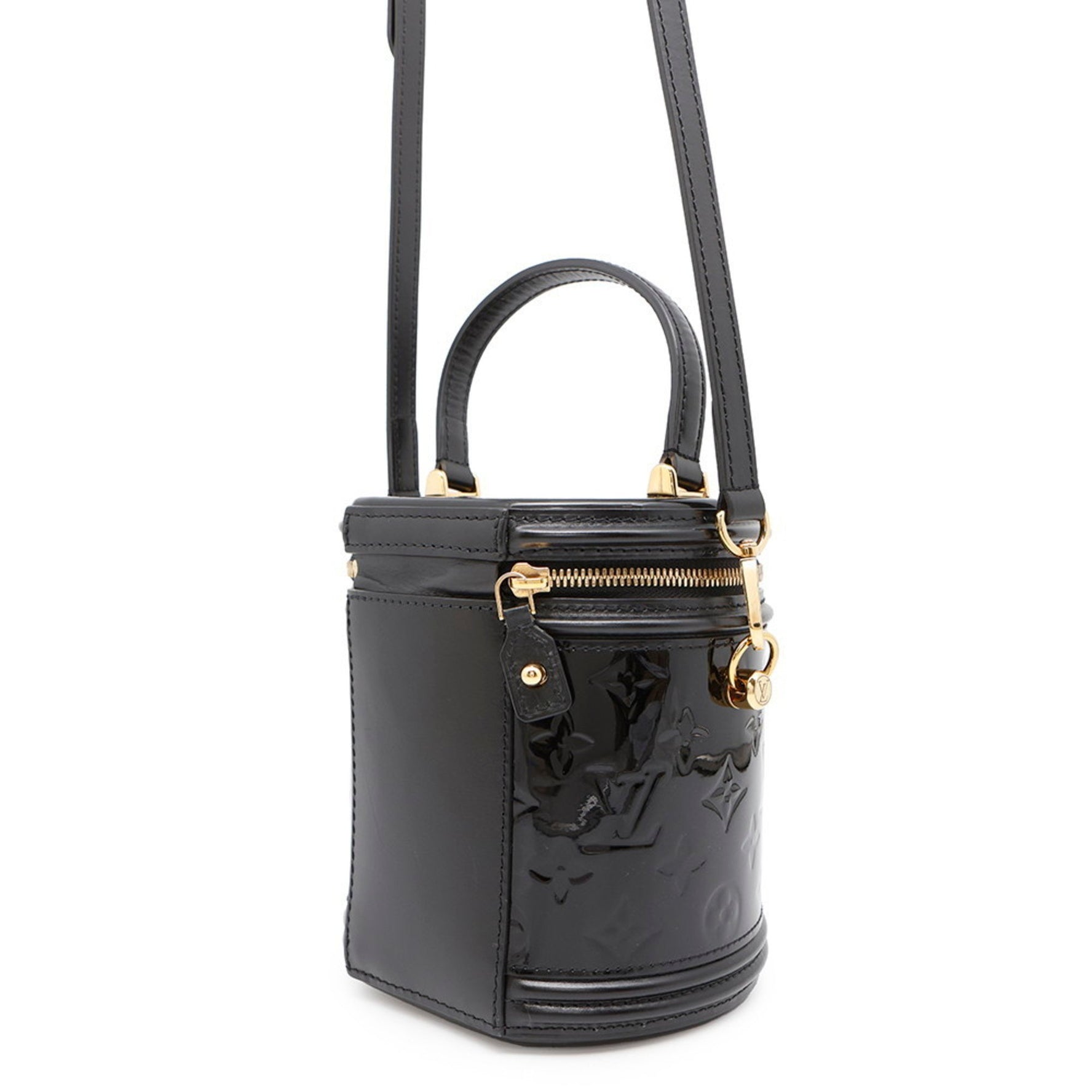 Louis Vuitton Handbag Monogram Vernis Cannes PM Shoulder Bag Black