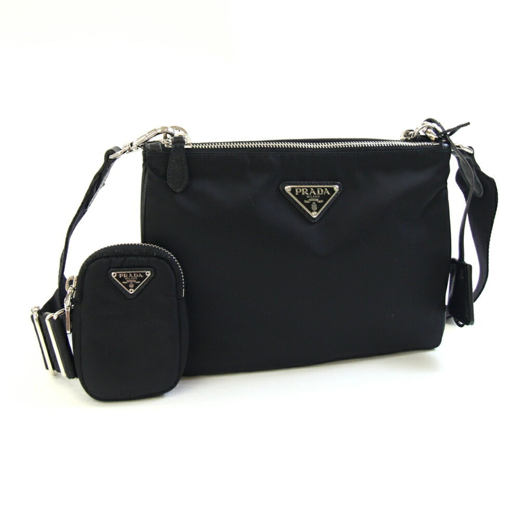 Prada Re-Edition 2000 Re-Nylon Shoulder Bag Nylon Leather Men's