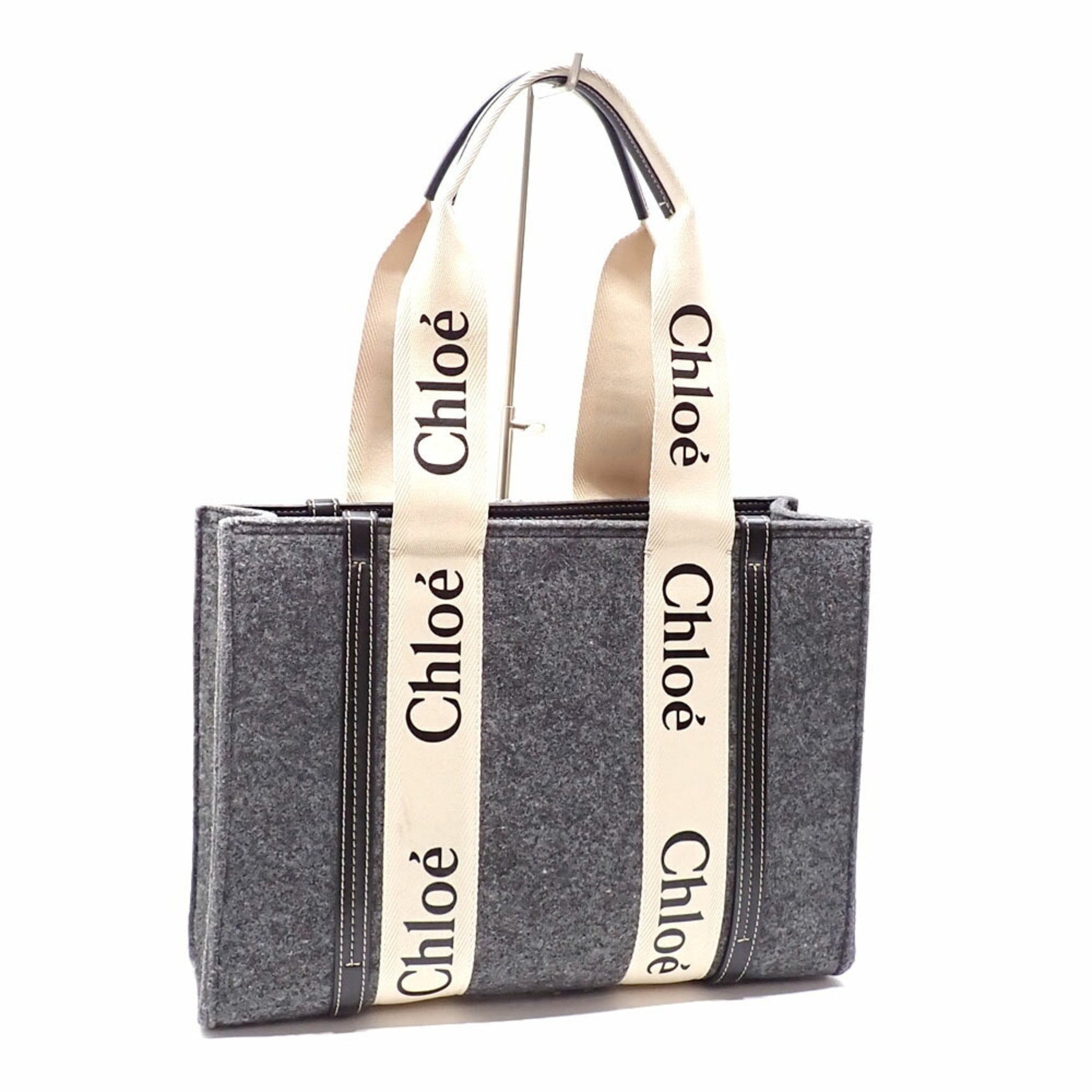 Chloé Chloe Woody Tote Bag, Felt and Leather