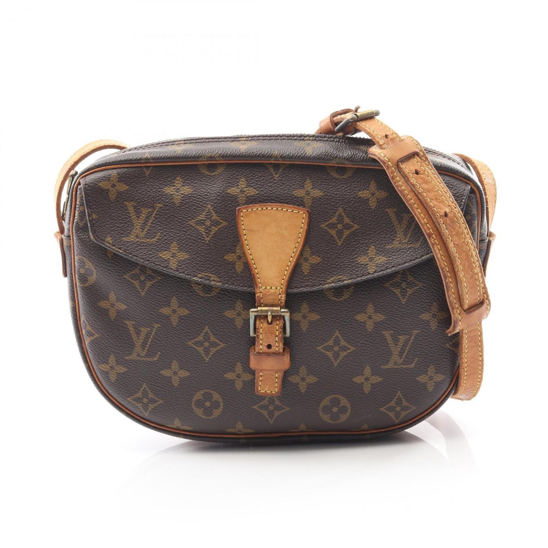Louis Vuitton Jone Fille MM Shoulder Bag, Leather Monogram, Brown