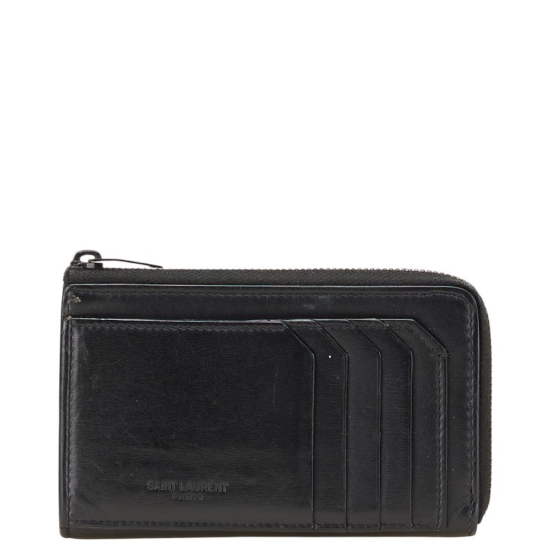 Saint Laurent wallet/coin case, pass fragment leather