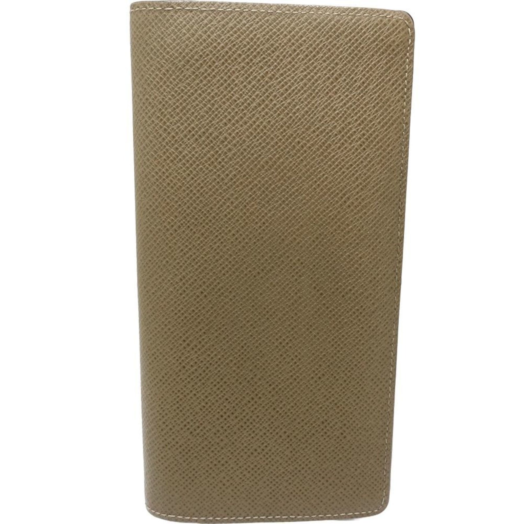 Louis Vuitton Taiga Long Wallet Portefeuille Brazza Urla (Khaki)