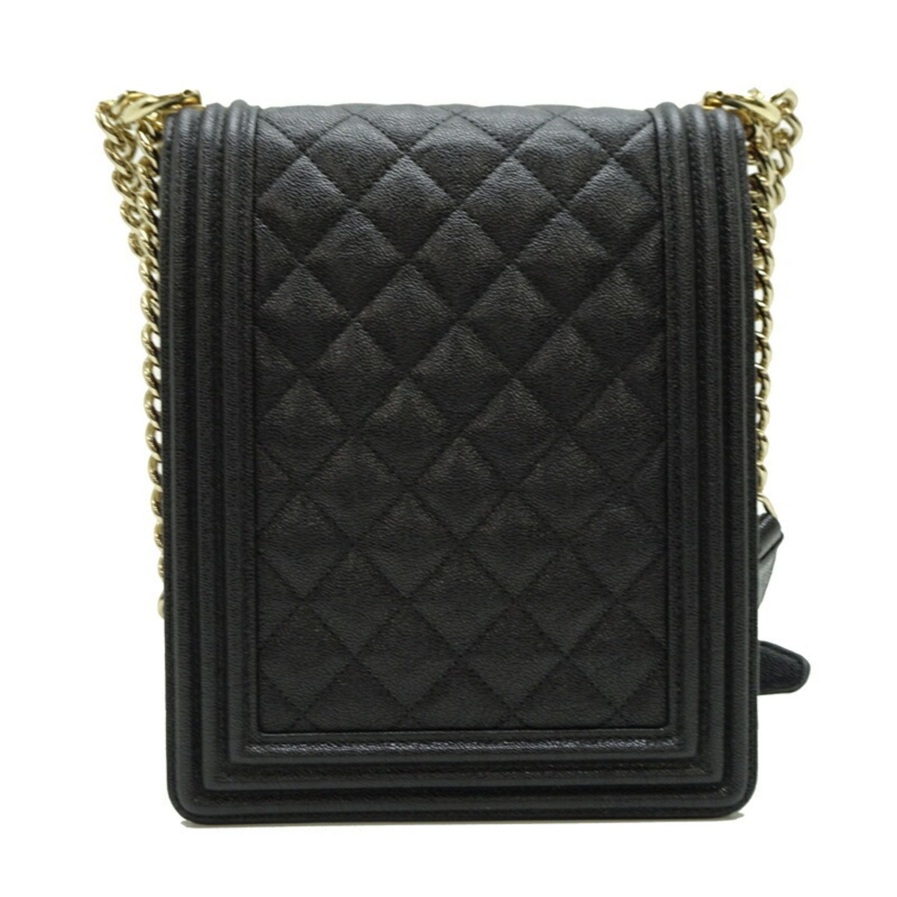 Chanel Boy Women's Shoulder Bag AS0130 Caviar Skin Black