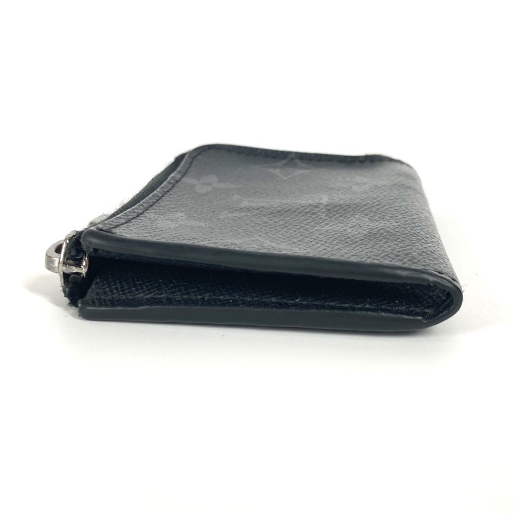 Louis Vuitton Monogram Eclipse Portemonnay Jour Wallet Coin Purse L-shaped zipper Wallet/Coin Case Canvas Men's