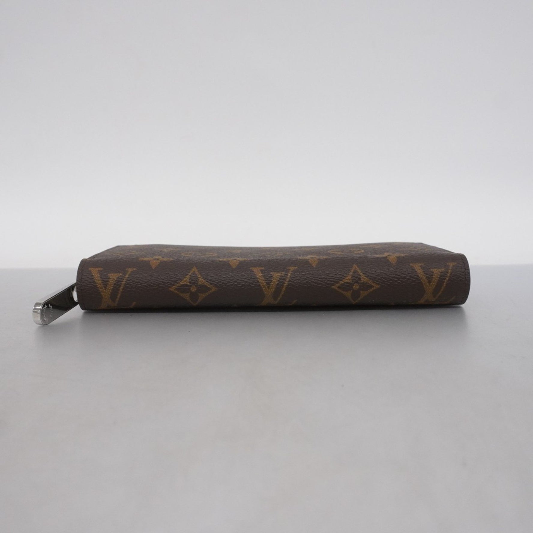 Louis Vuitton Monogram Zippy Wallet Brown and Silver Women