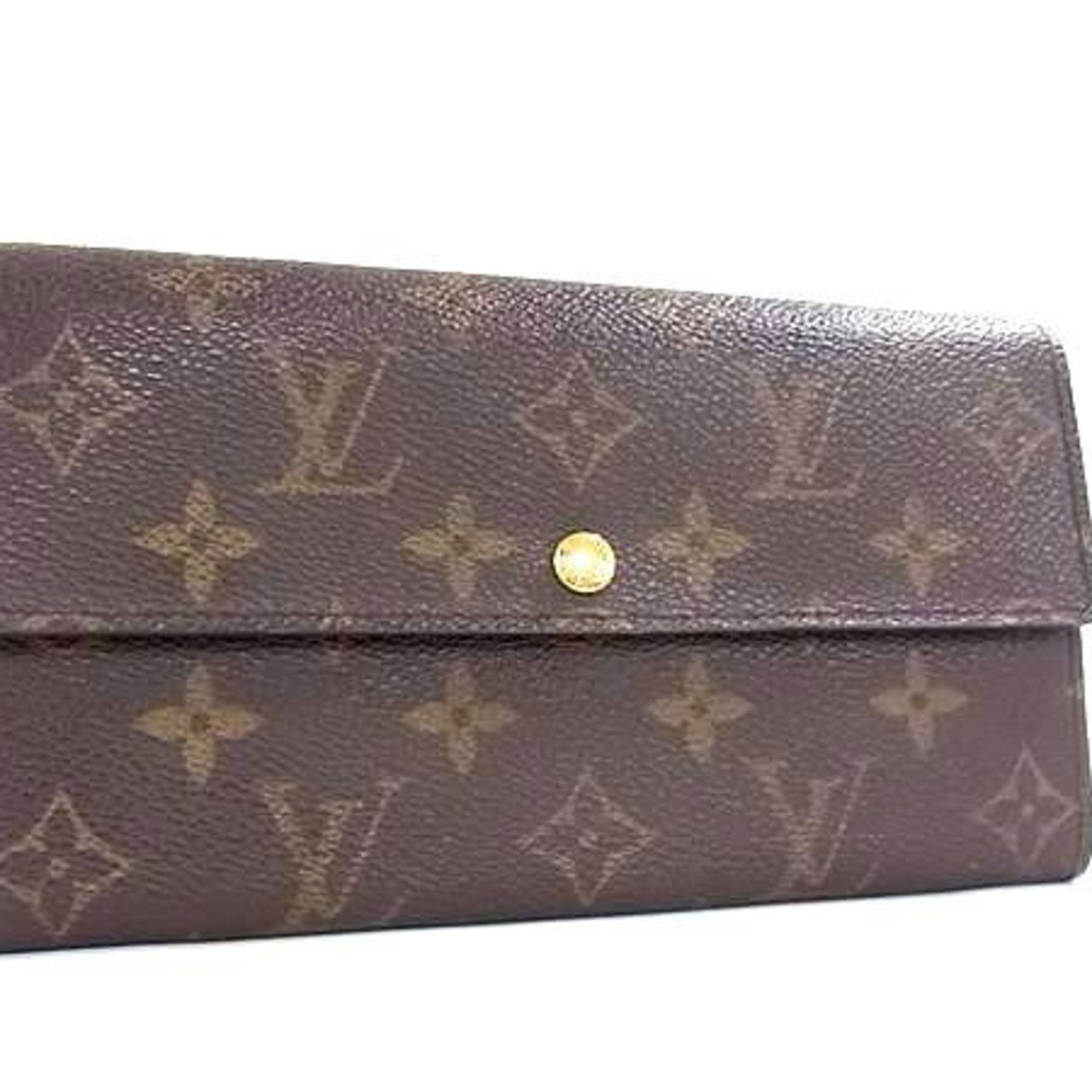 LOUIS VUITTON Monogram Pochette Porte Monnaie Credit Long Wallet Leather Men's and