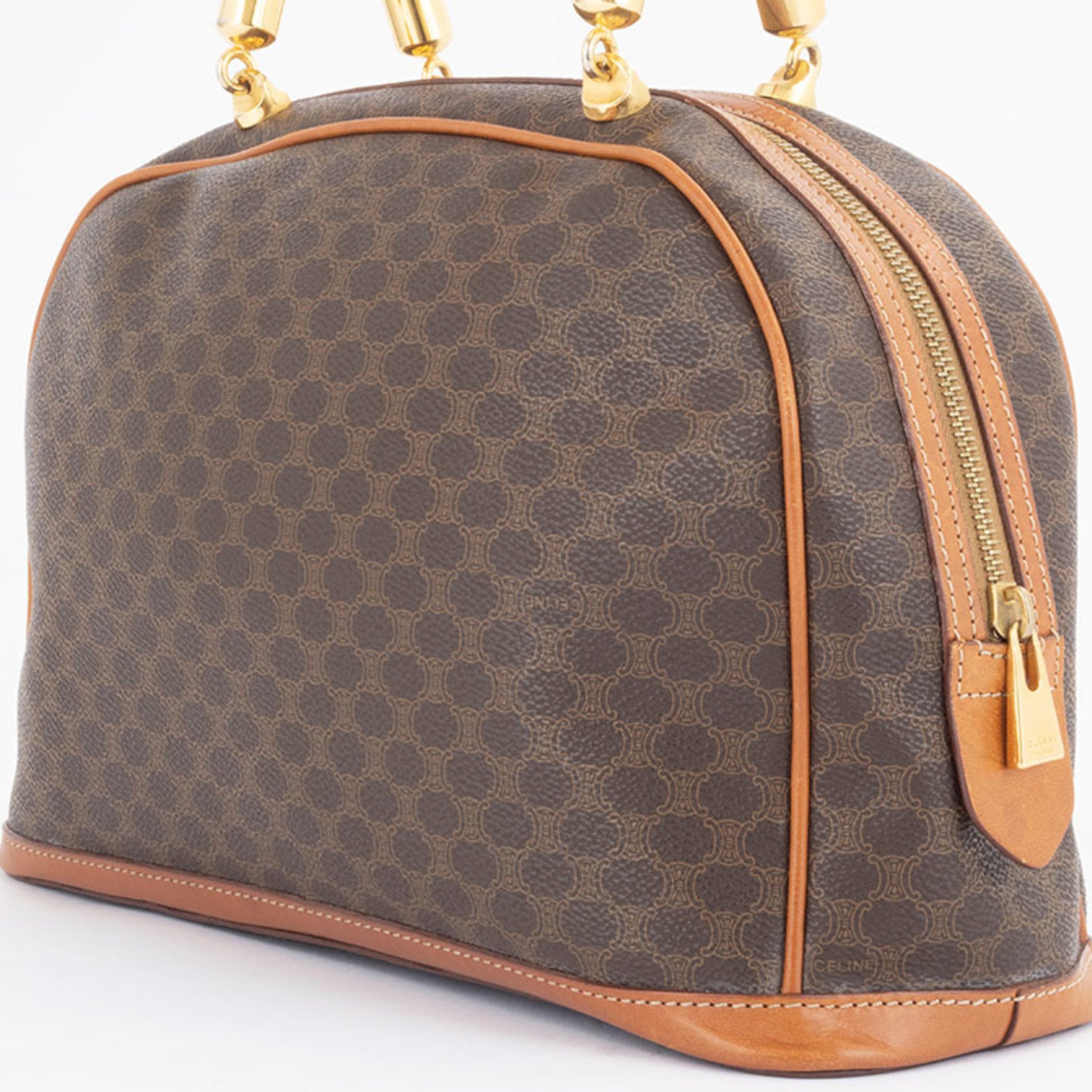 Celine Macadam Handbag PVC Leather Half Moon