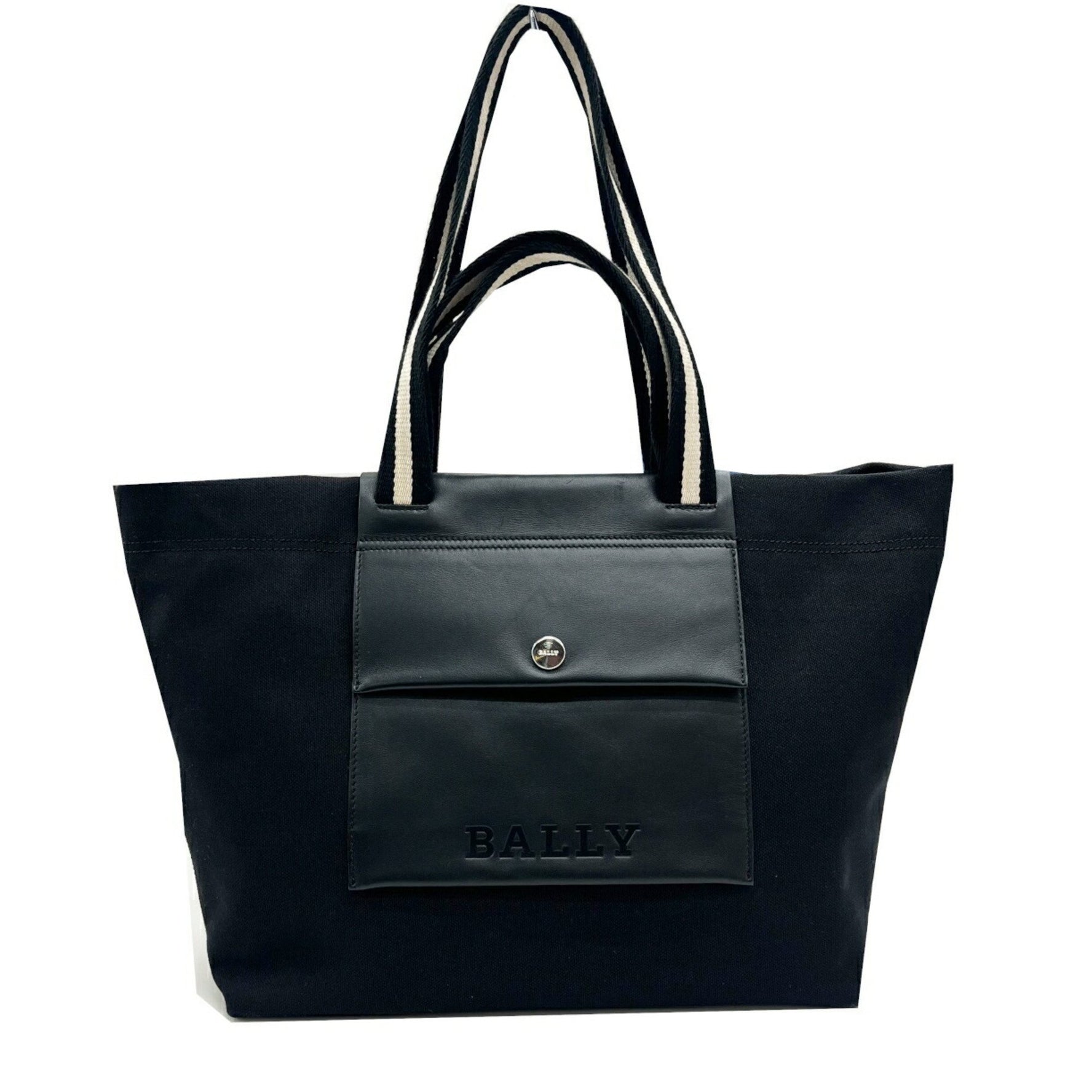 BALLY Tote Bag Canvas Leather Shoulder Handbag Men's
