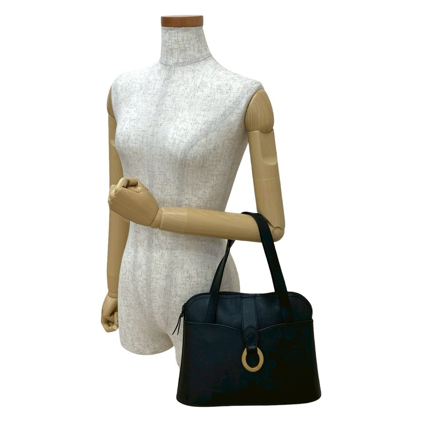 Christian Dior Trotter-patterned leather handbag/mini Boston bag in with logo hardware