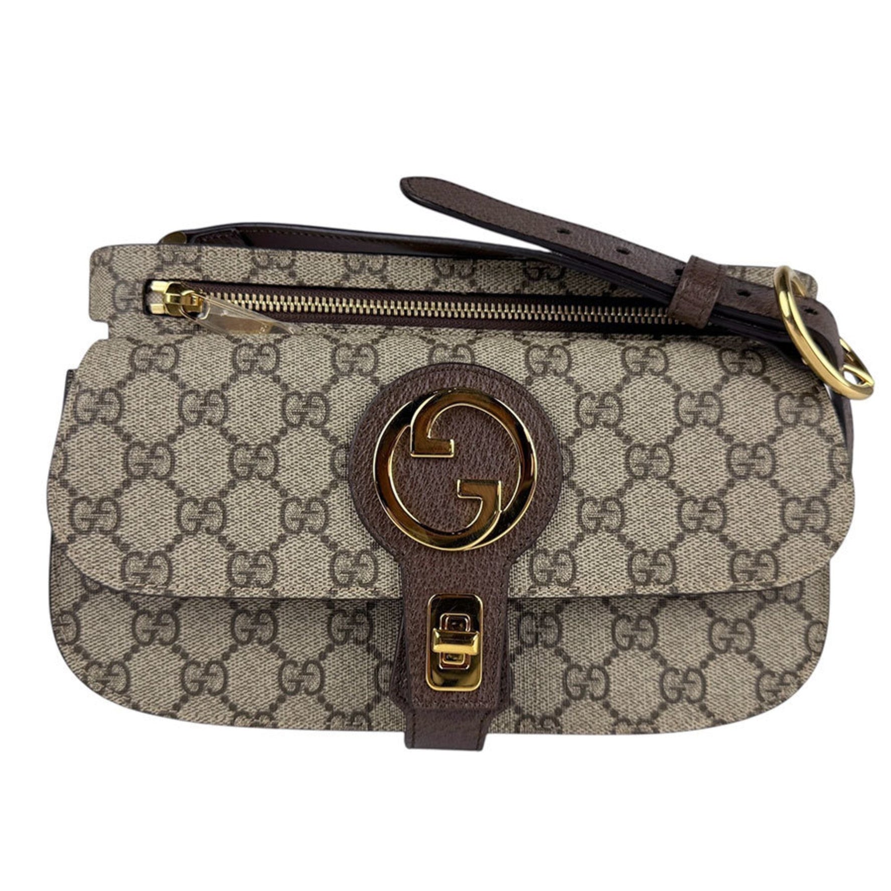 Gucci Blondie waist bag/body bag in GG Supreme canvas, brown, for men and women, z6599