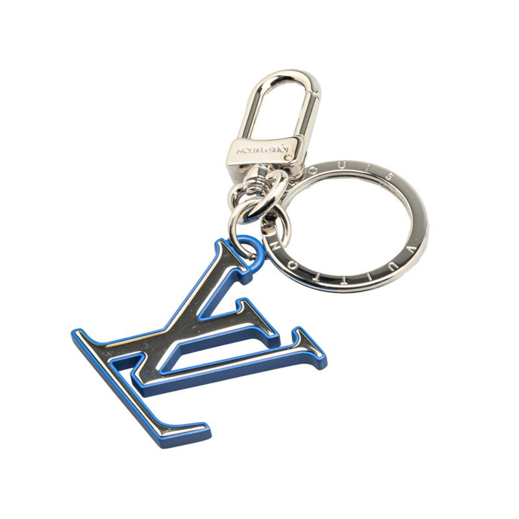 Louis Vuitton Porte-Clés Chromatic Keychain M69974 Silver Blue Metal Women's LOUIS VUITTON