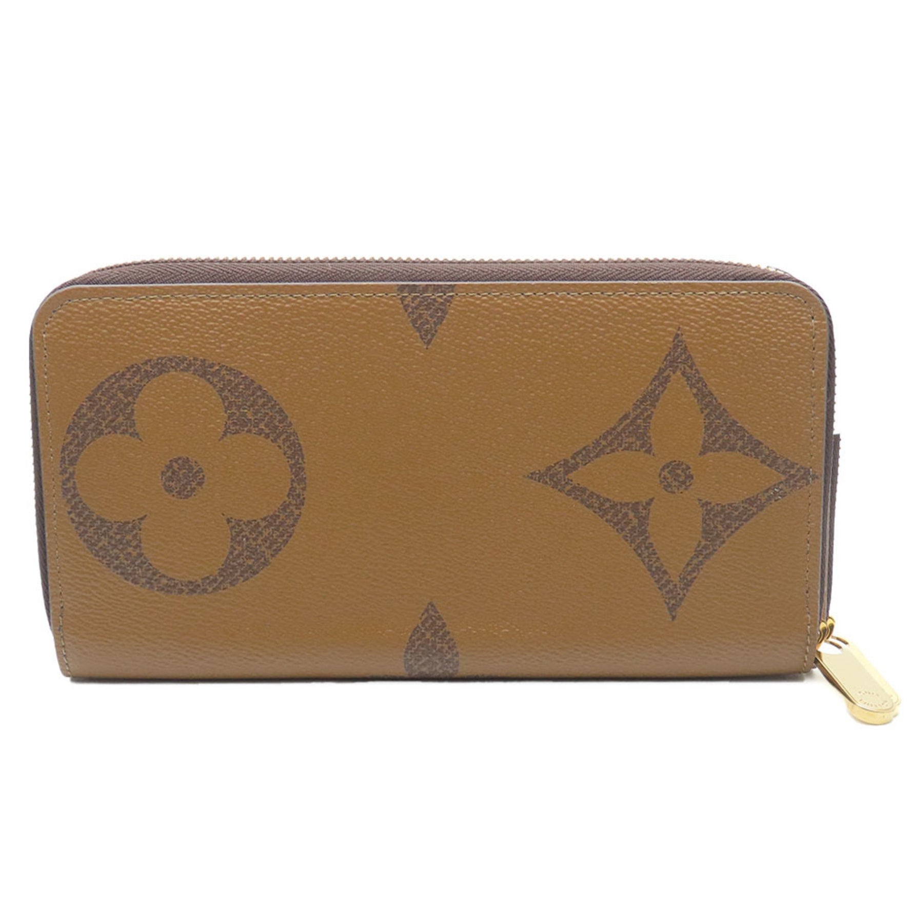 Louis Vuitton Long Wallet Zippy M69353 Monogram Reverse Brown Giant Round Accessory Women's Men's LOUIS VUITTON