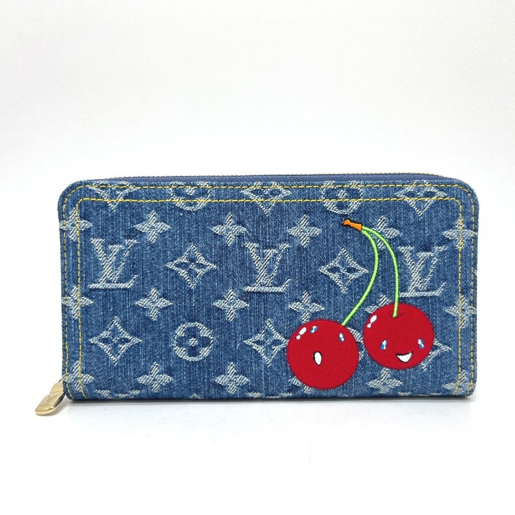 Louis Vuitton Takashi Murakami collaboration Monogram denim LV x TM Zippy wallet Wallet Long