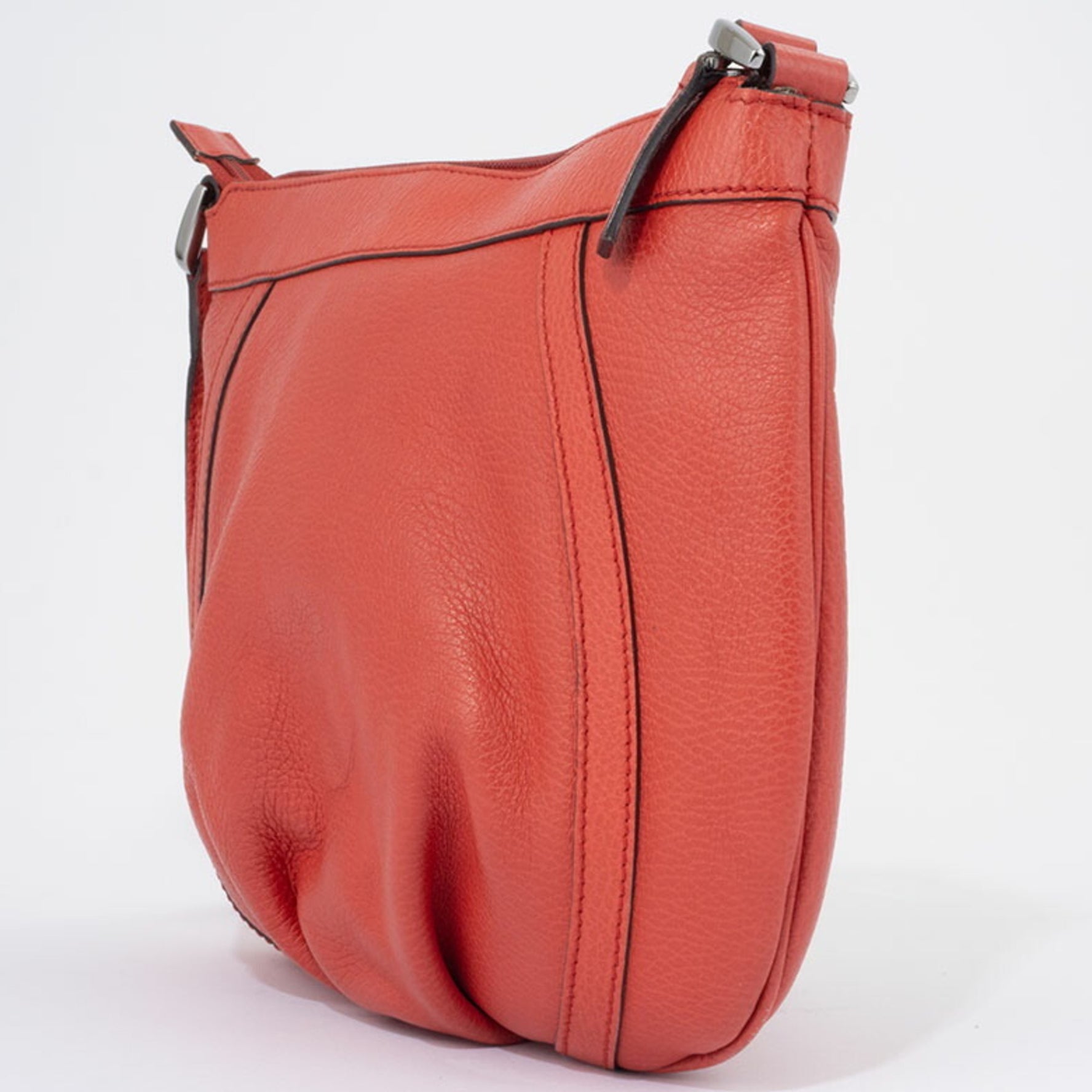 Gucci Abby Leather Shoulder Bag Red D-Ring