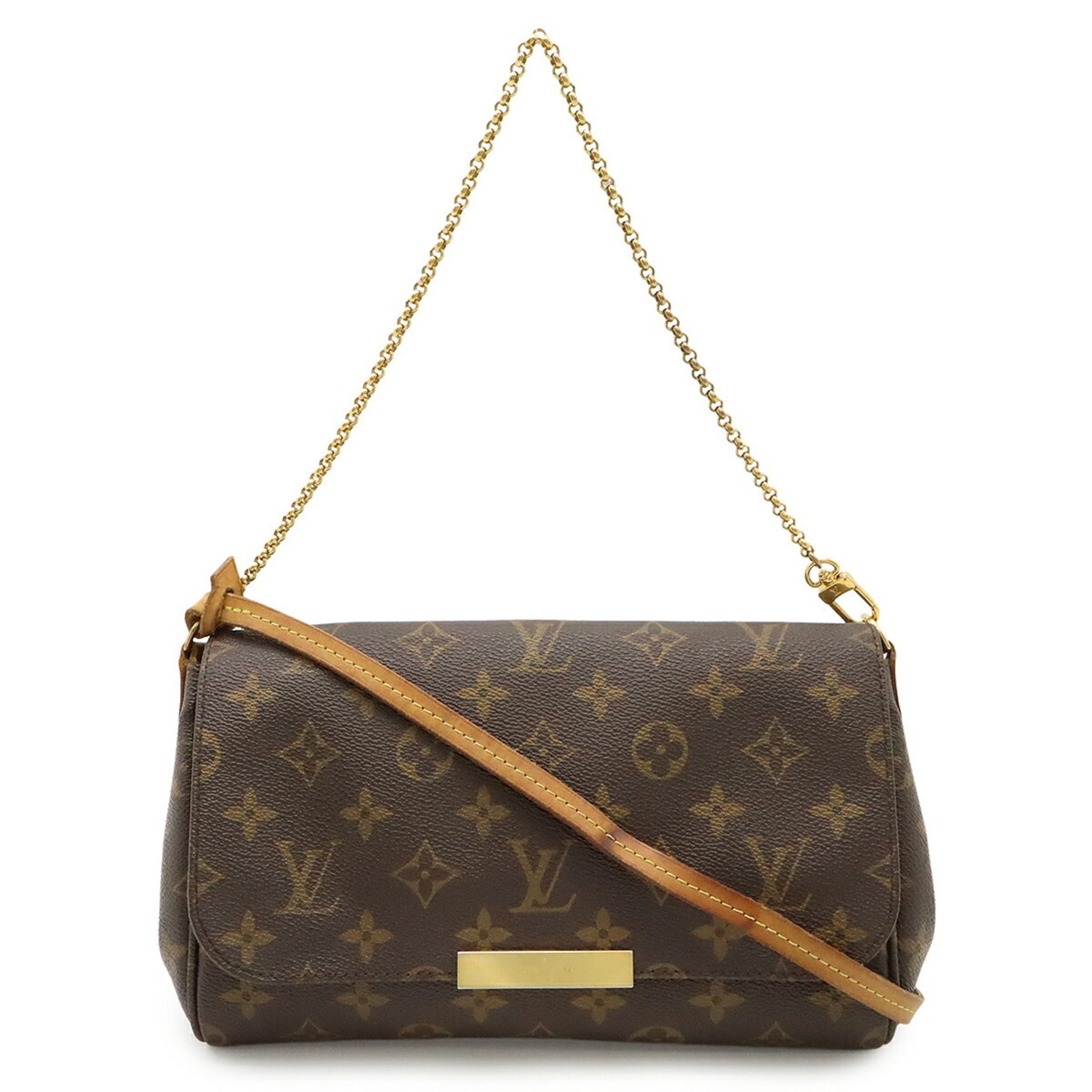LOUIS VUITTON Monogram Favorite MM Shoulder Bag, Chain Clutch Bag M40718