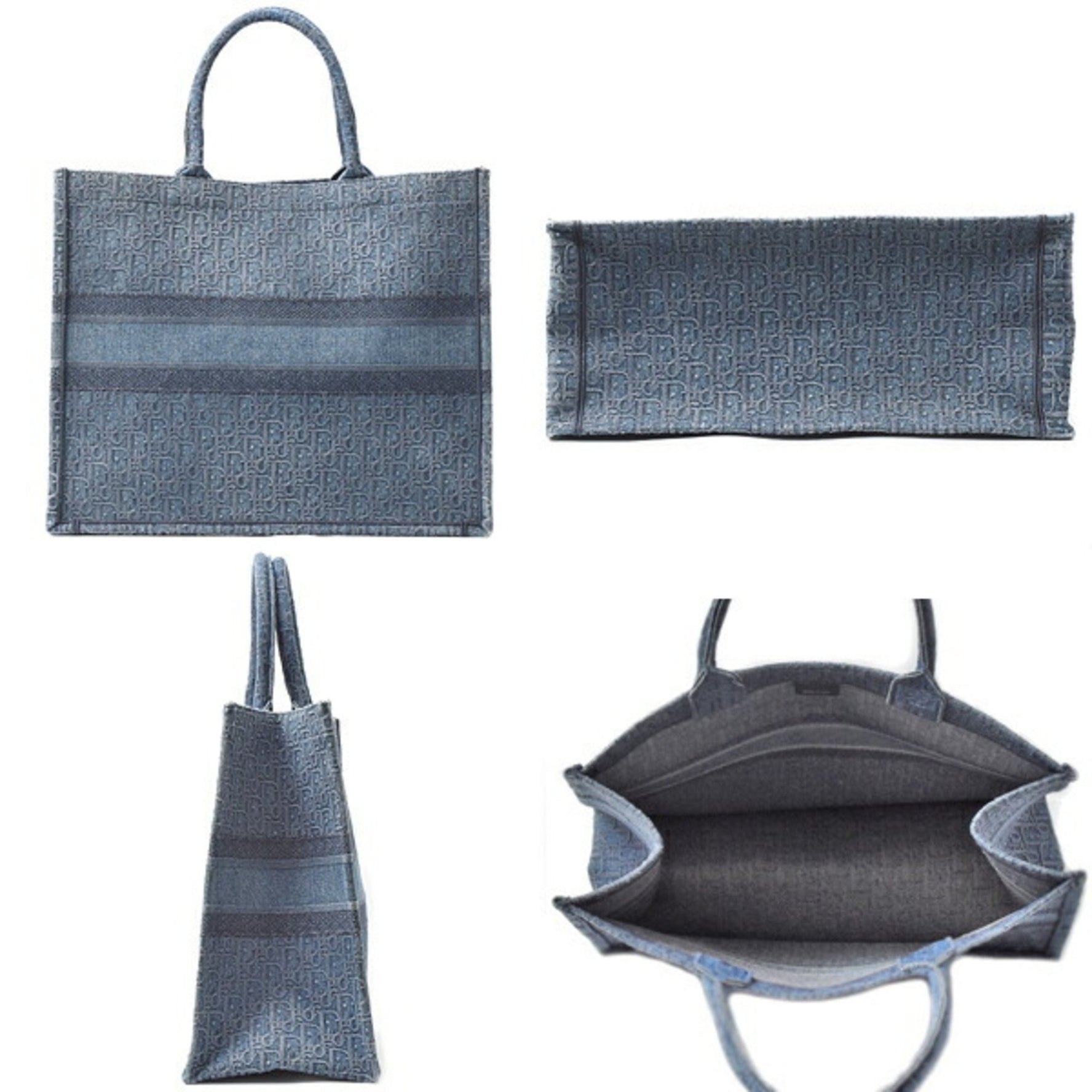 Christian Dior Men's Book Tote Large Bag Denim