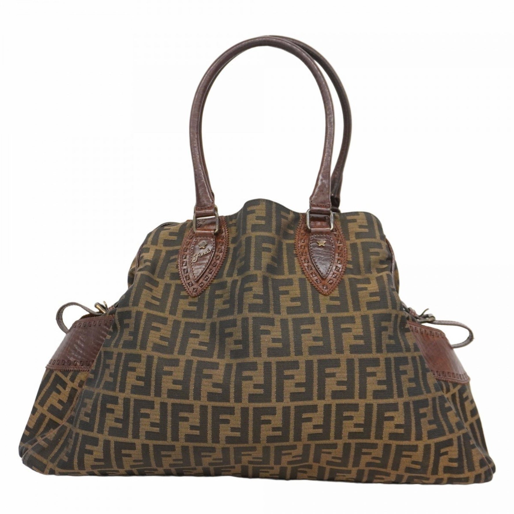 Fendi Zucca nylon canvas handbag in