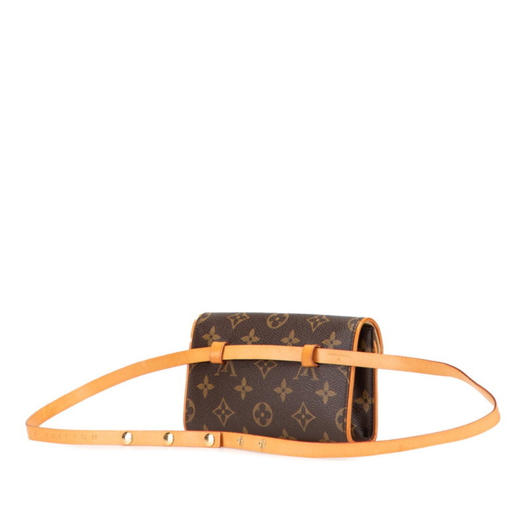 Louis Vuitton Monogram Florentine Pochette, body bag, waist shoulder size M (M51855), brown PVC and leather, women's.