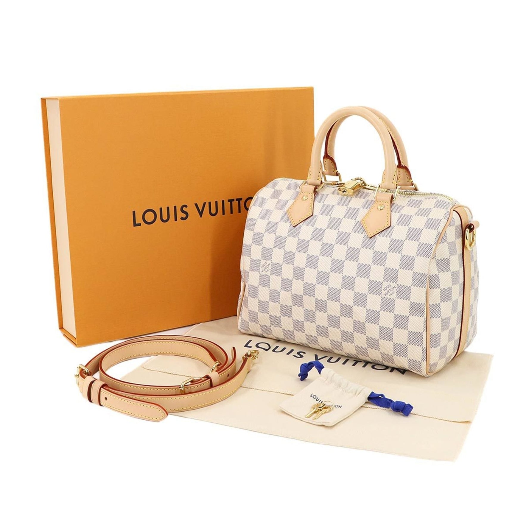 Louis Vuitton Damier Azur Speedy Bandouliere 25 Handbag RFID