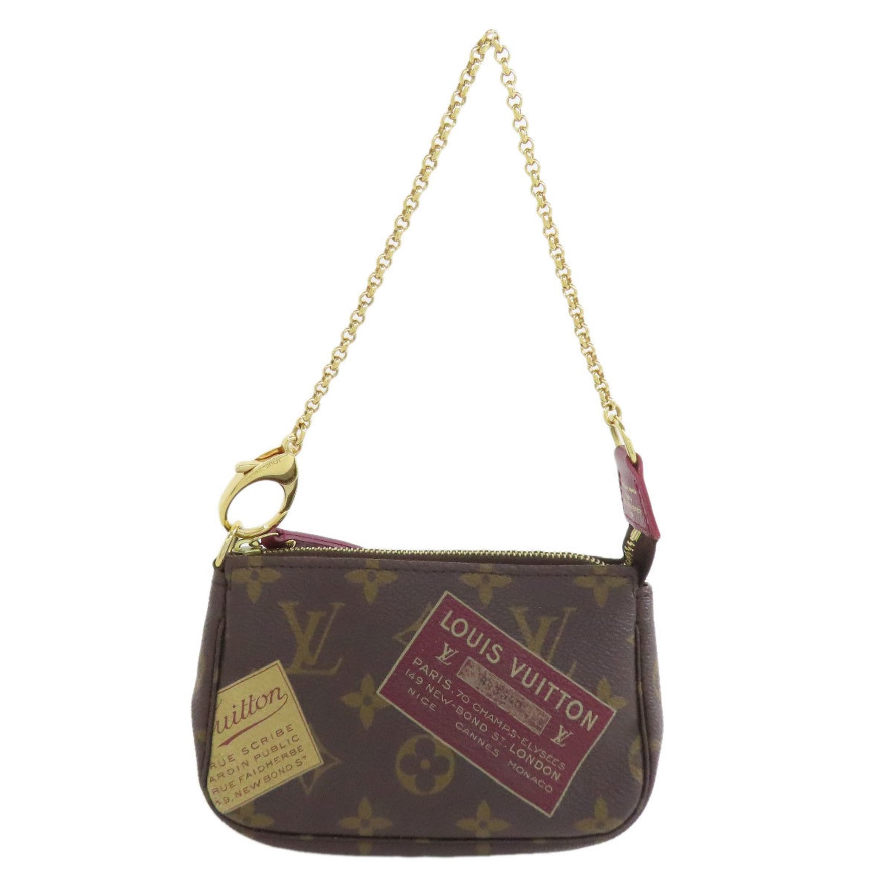 Louis Vuitton Mini Pochette Accessoires Label Collection Pouch Monogram Canvas LOUIS VUITTON