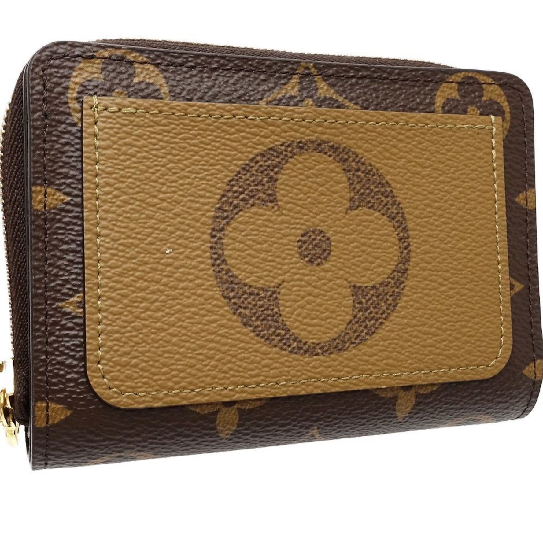 LOUIS VUITTON Louis Vuitton Bi-fold Wallet M81461 Portefeuille Lou Monogram Reverse Brown