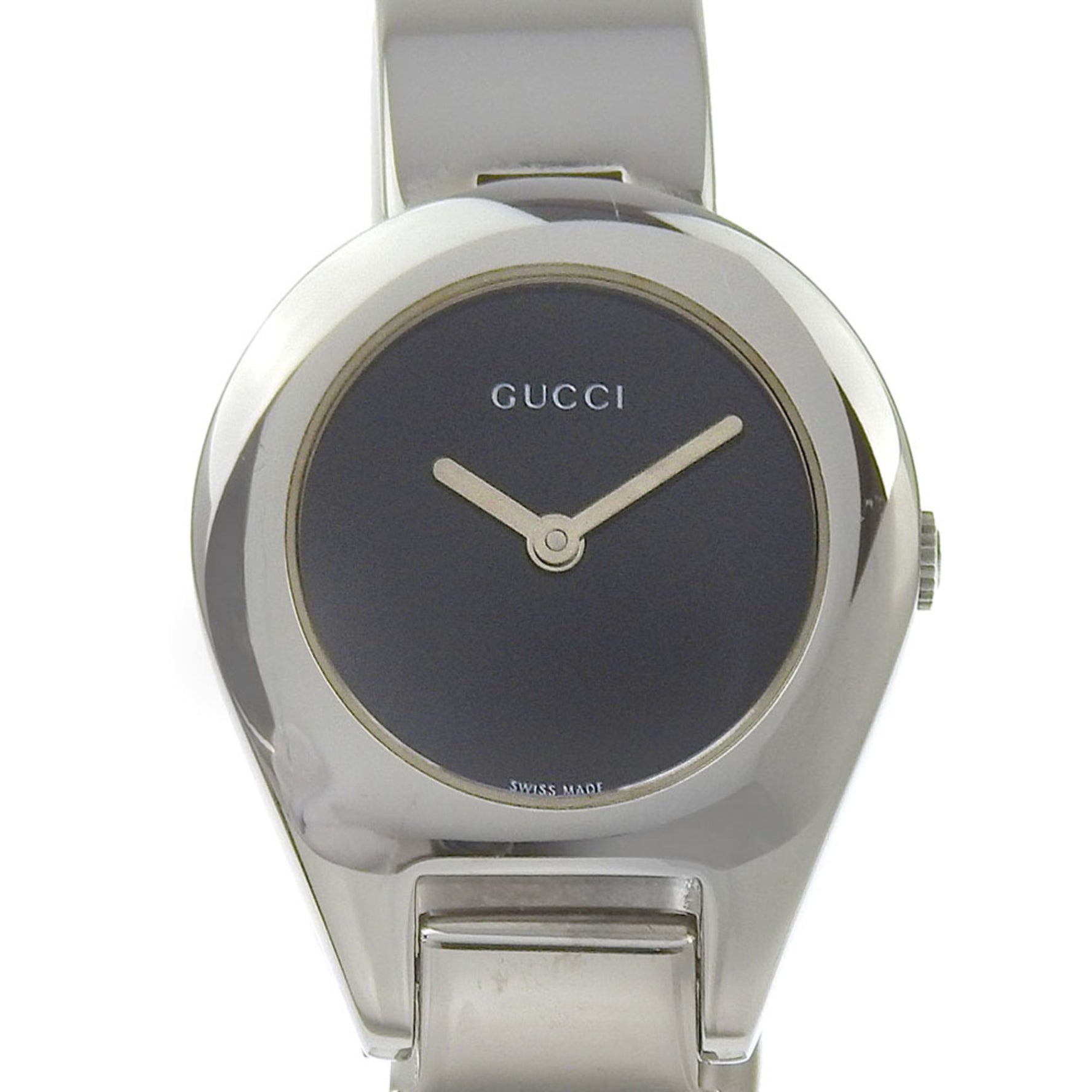 Gucci GUCCI Watch 6700L Stainless Steel Quartz Analog Display Black Dial Women's