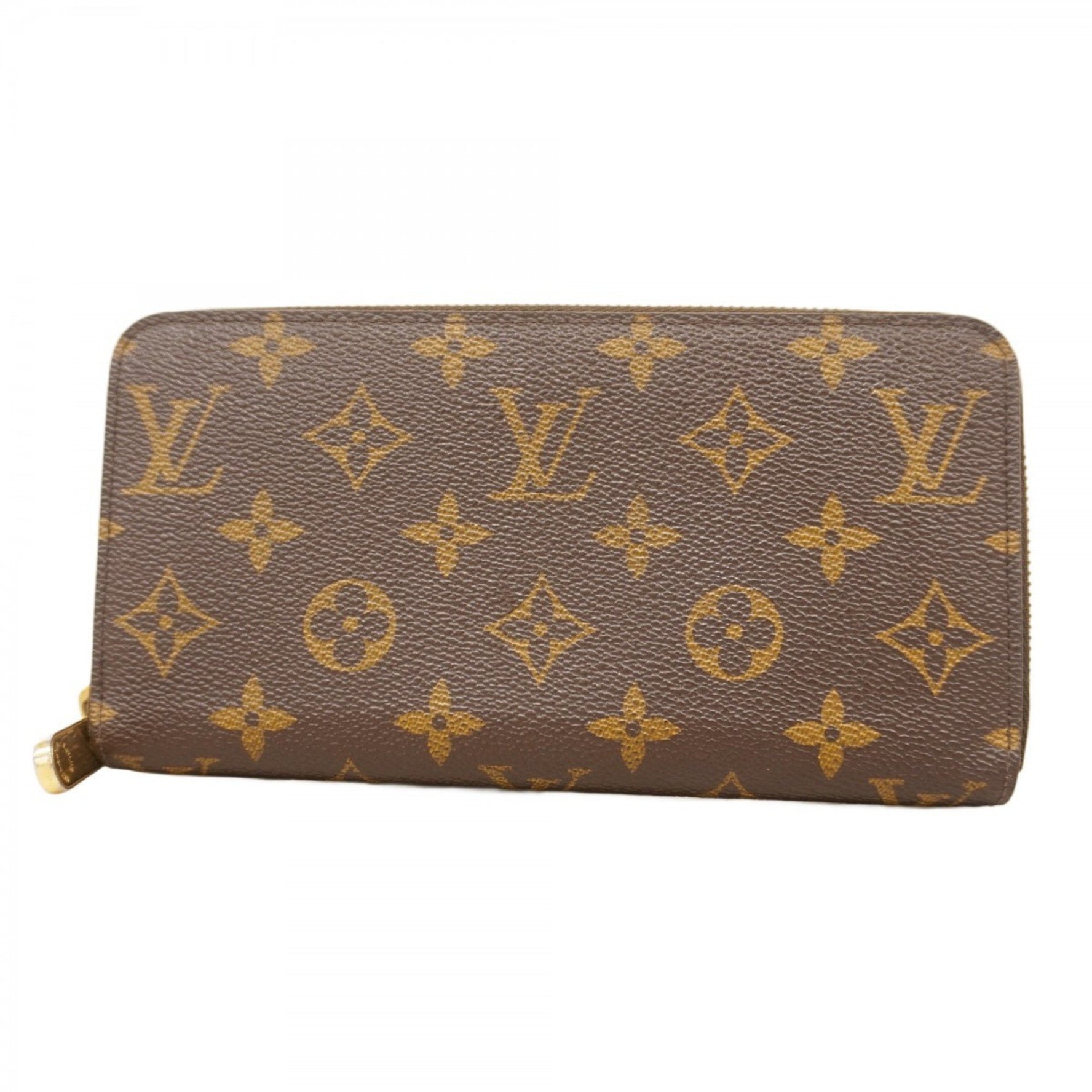 Louis Vuitton Monogram Zippy Wallet M41895 Brown Fuchsia Women's