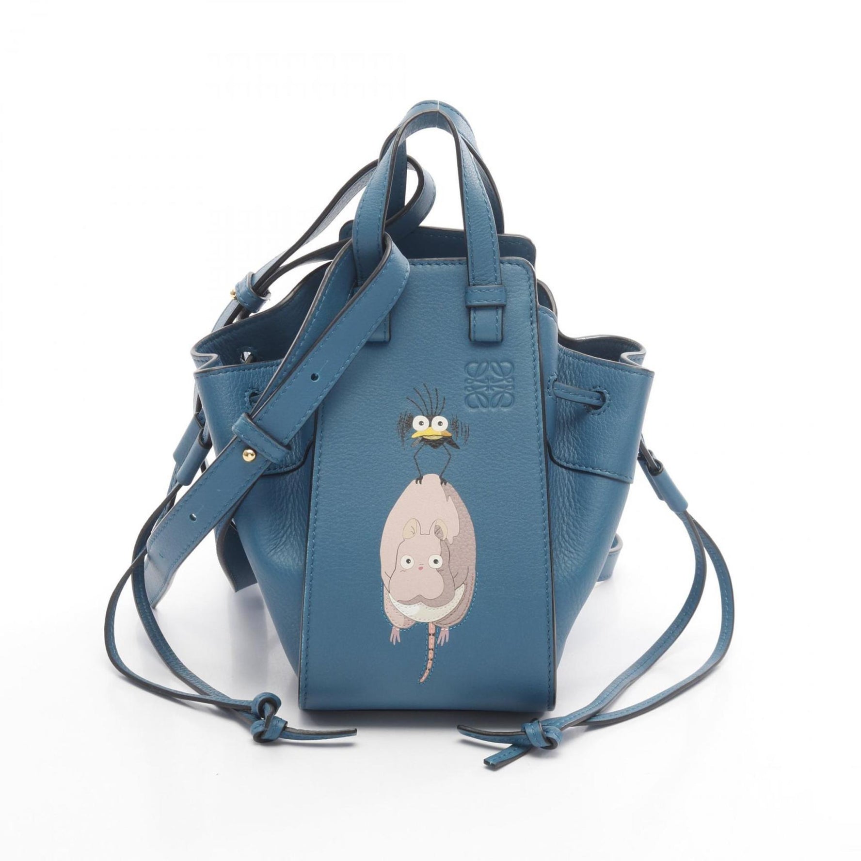LOEWE Hammock Drawstring Bag, Mini, Studio Ghibli Handbag, Leather